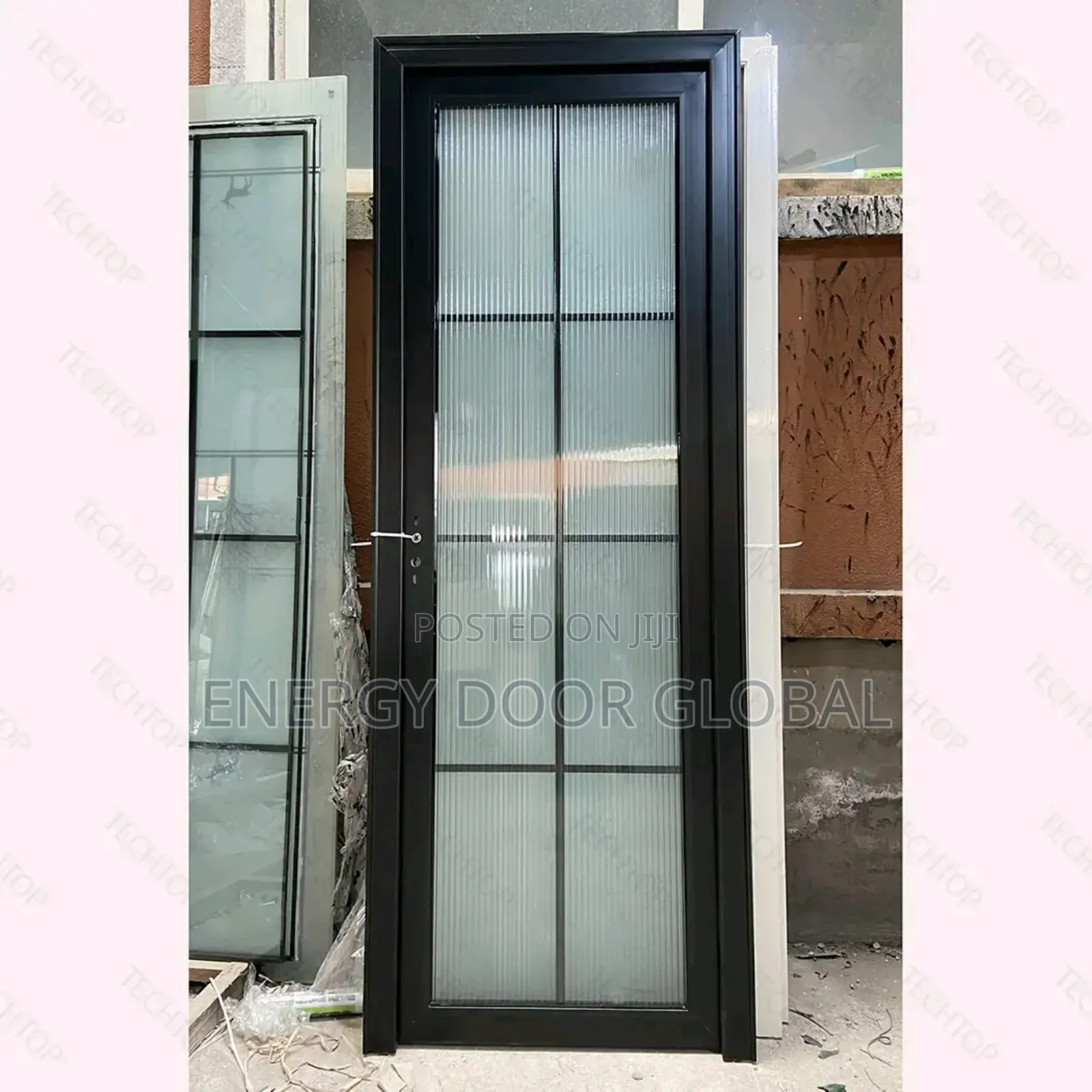 2.5ft Tampered Double Glass Aluminium Toilet Door