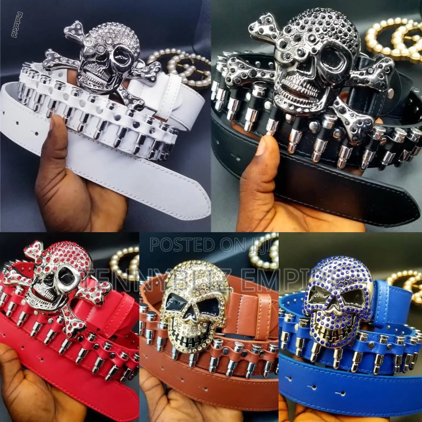 Elevated Style Latest Luxury Rhinestone X Bullet Belts