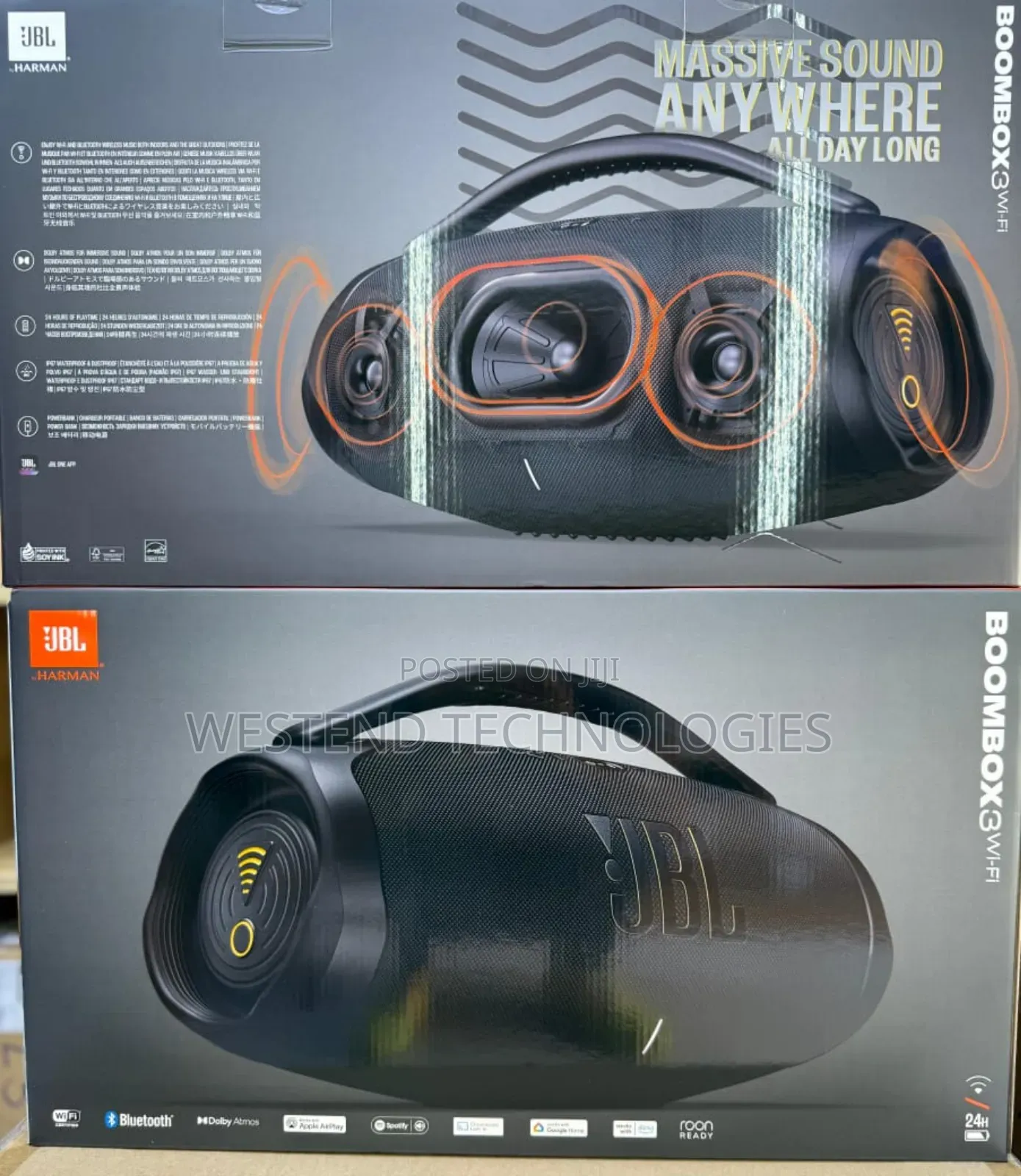 Brand New JBL Boombox 3 Wifi 24hrs Battery Life