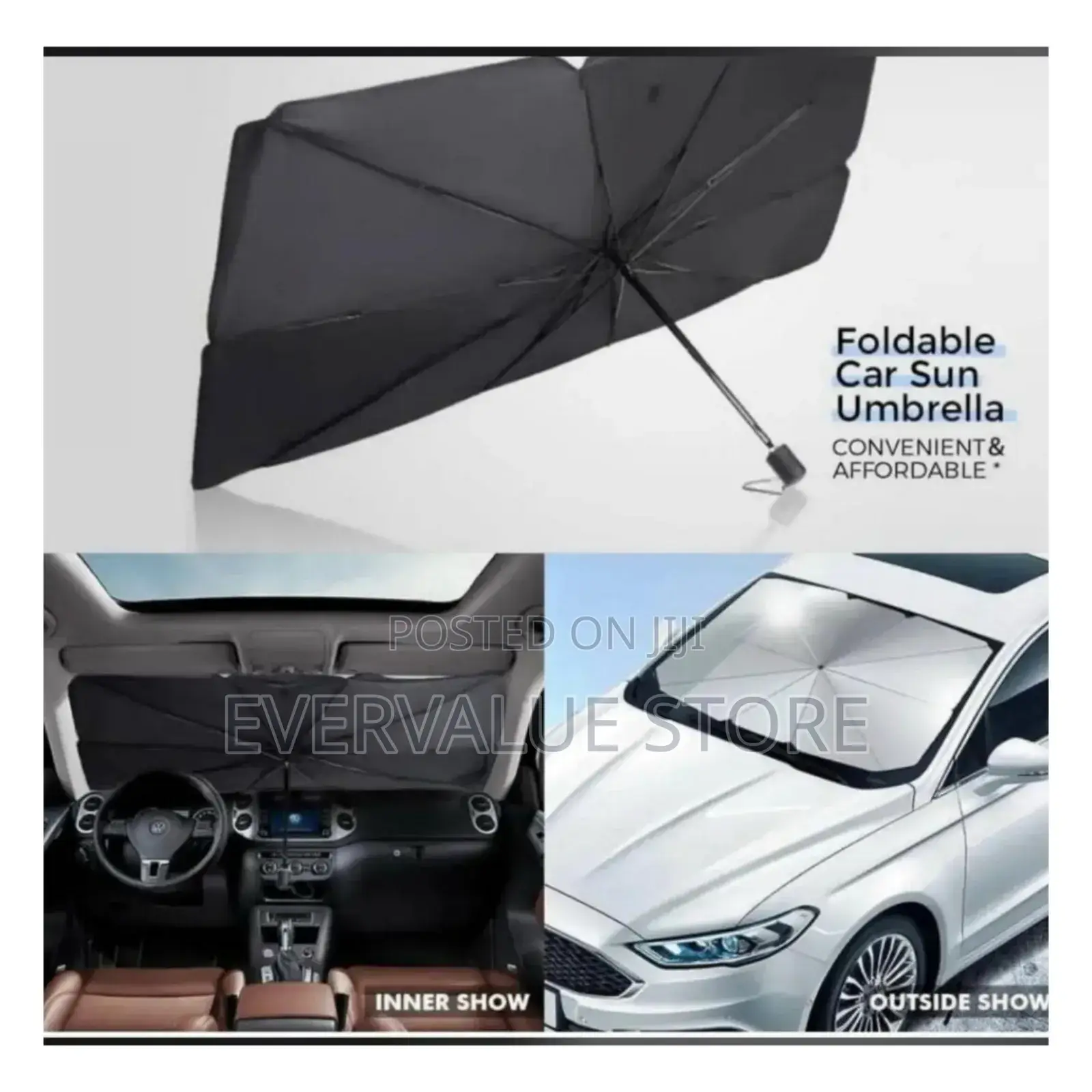 Fordable Car Sun Shade Umbrella