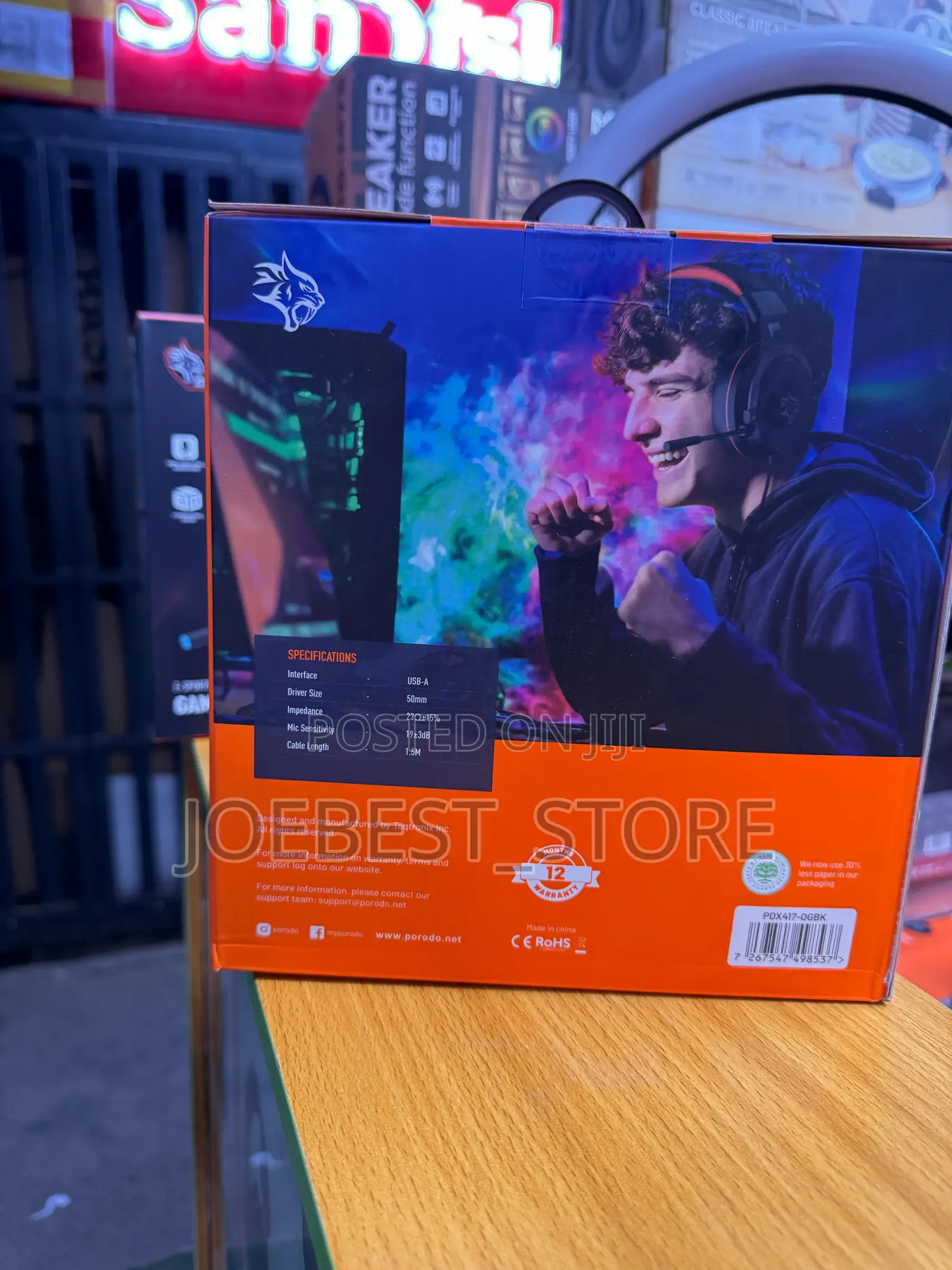 Porodo Gaming 7.1 Surround Headset Pdx417 – Soft Breathable