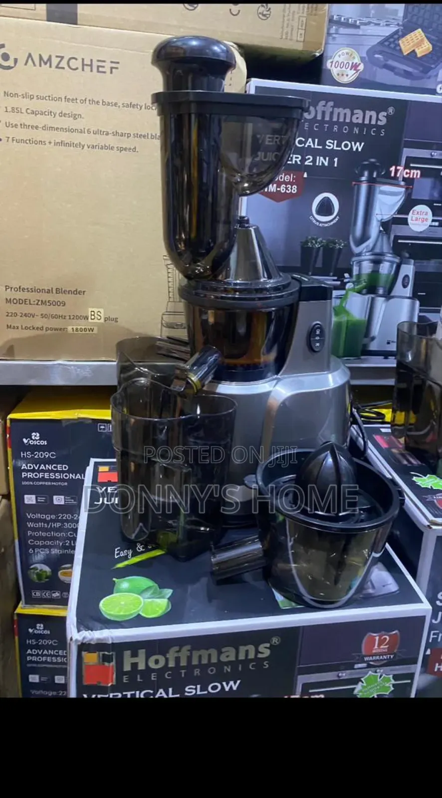 Hoffman Vertical Heavy-Duty Slow Juicer 2 in 1