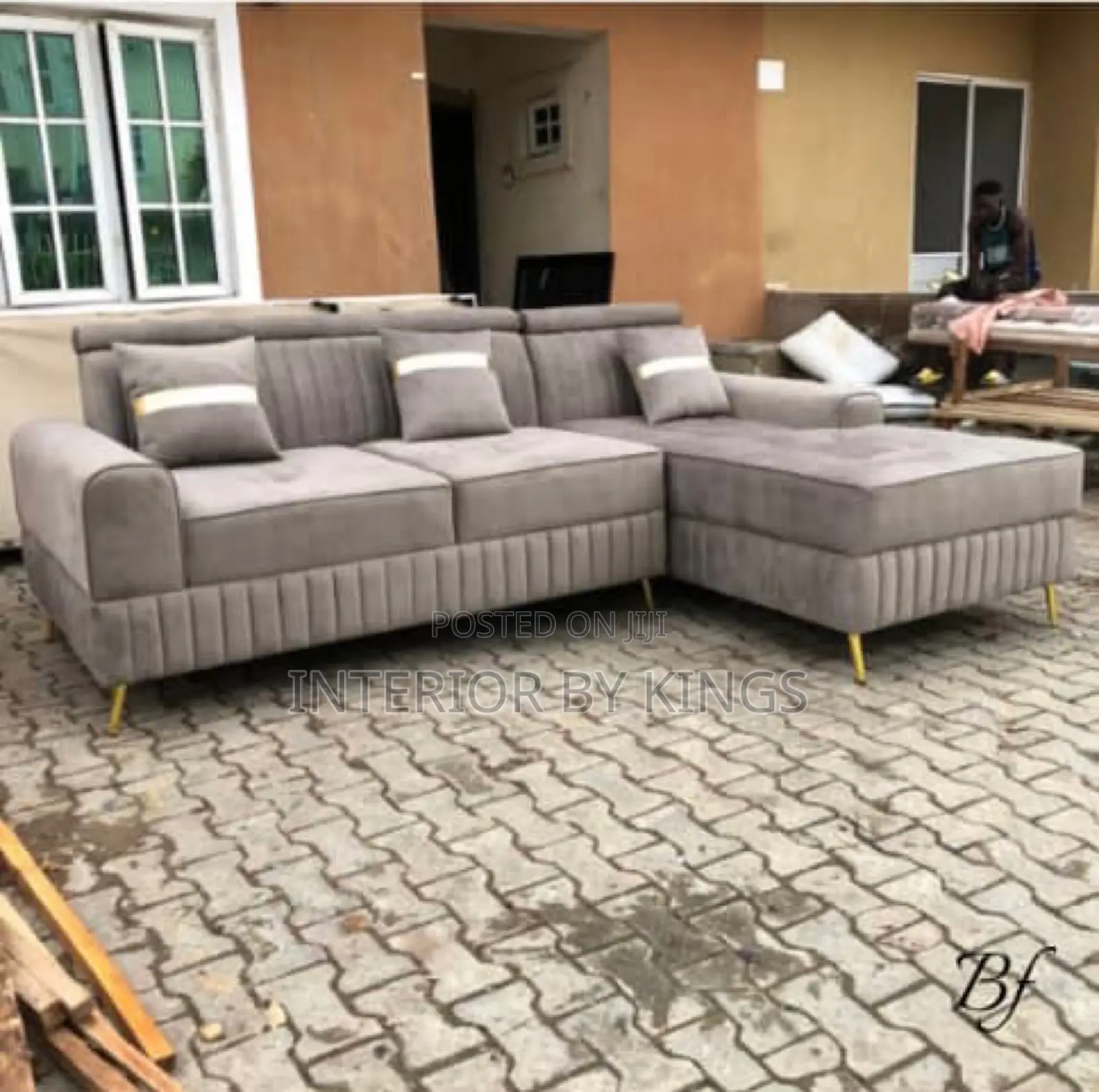 L/Shaped Fabric Sofa Can Be Made in Preferred Colors