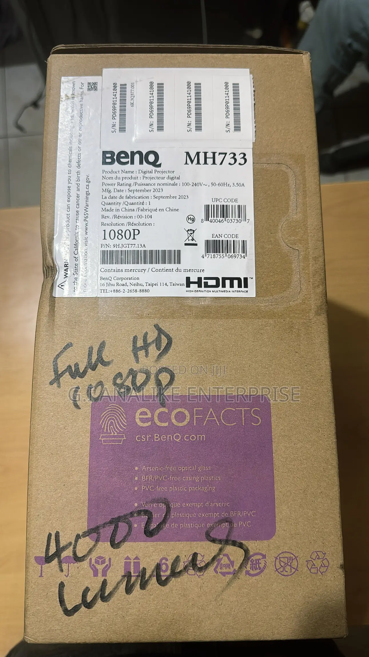 Benq Mh733 4000-Lumen Full Hd DLP Projector