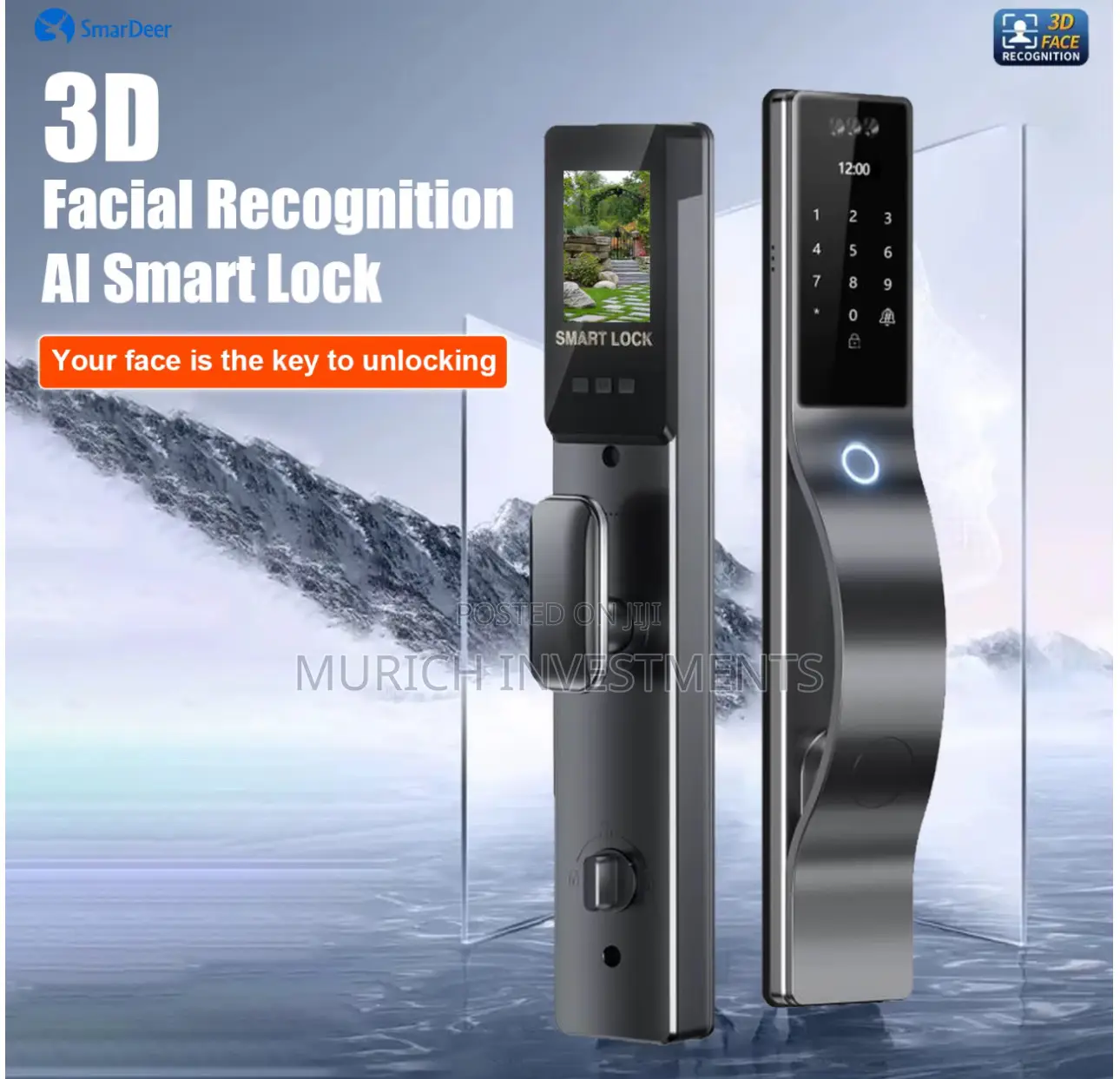 Biometric Face Scanning Digital Keypad Smart Door Lock
