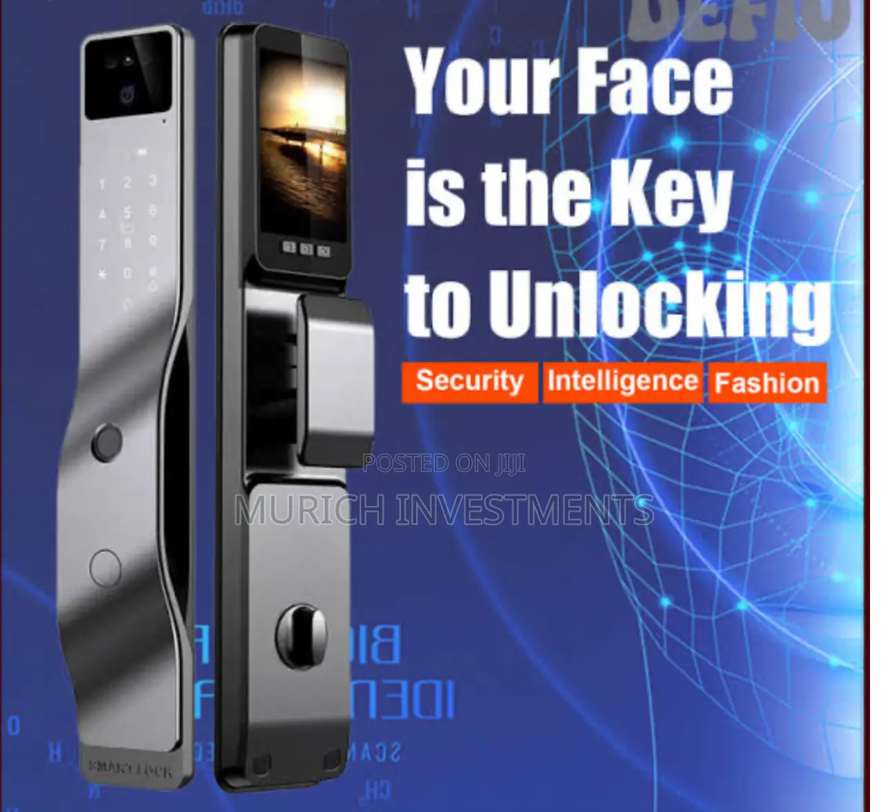 Biometric Face Scanning Digital Keypad Smart Door Lock