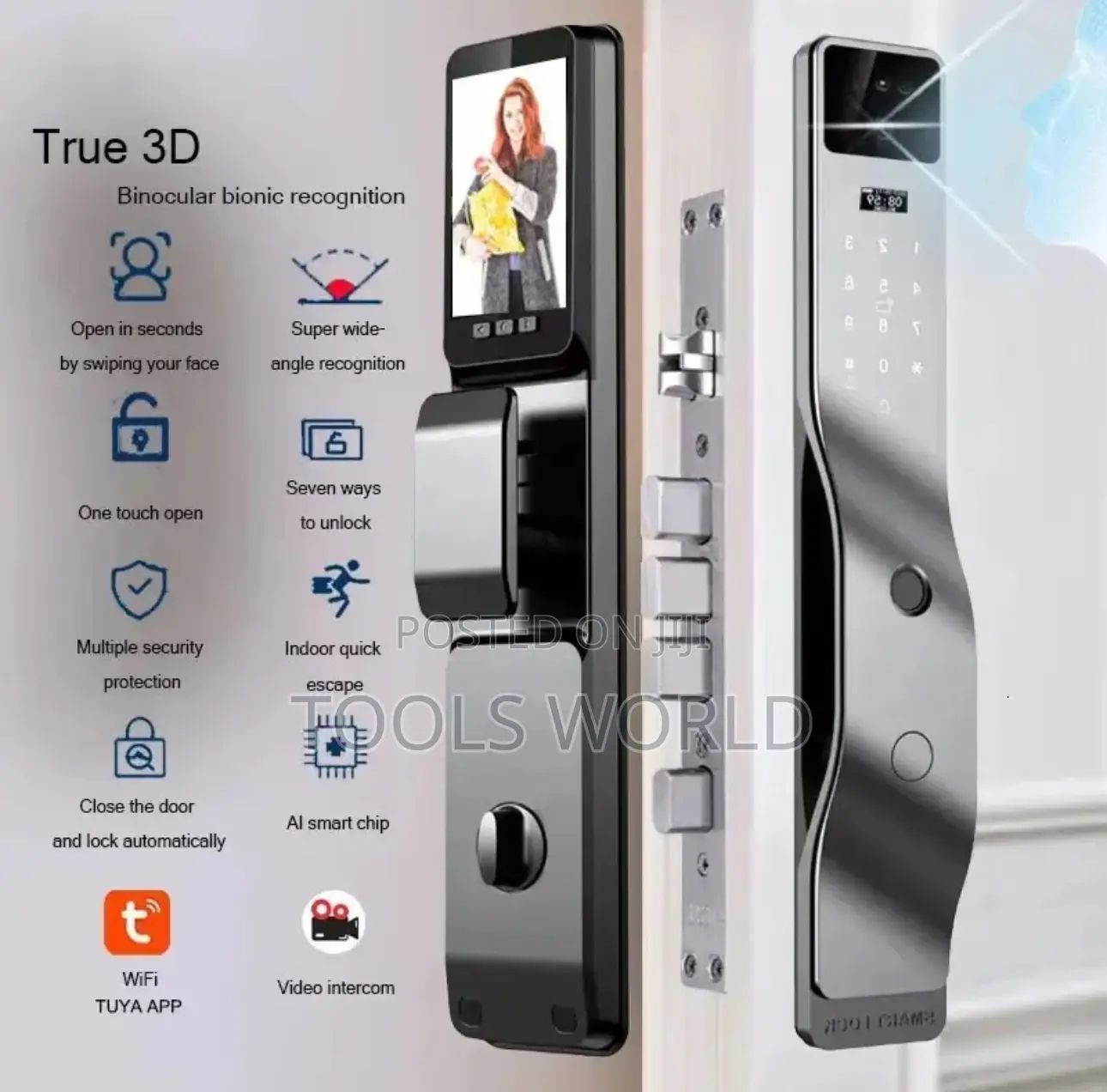 Smart Home Anti-Theft Door Lock Fingerprint Camera Password