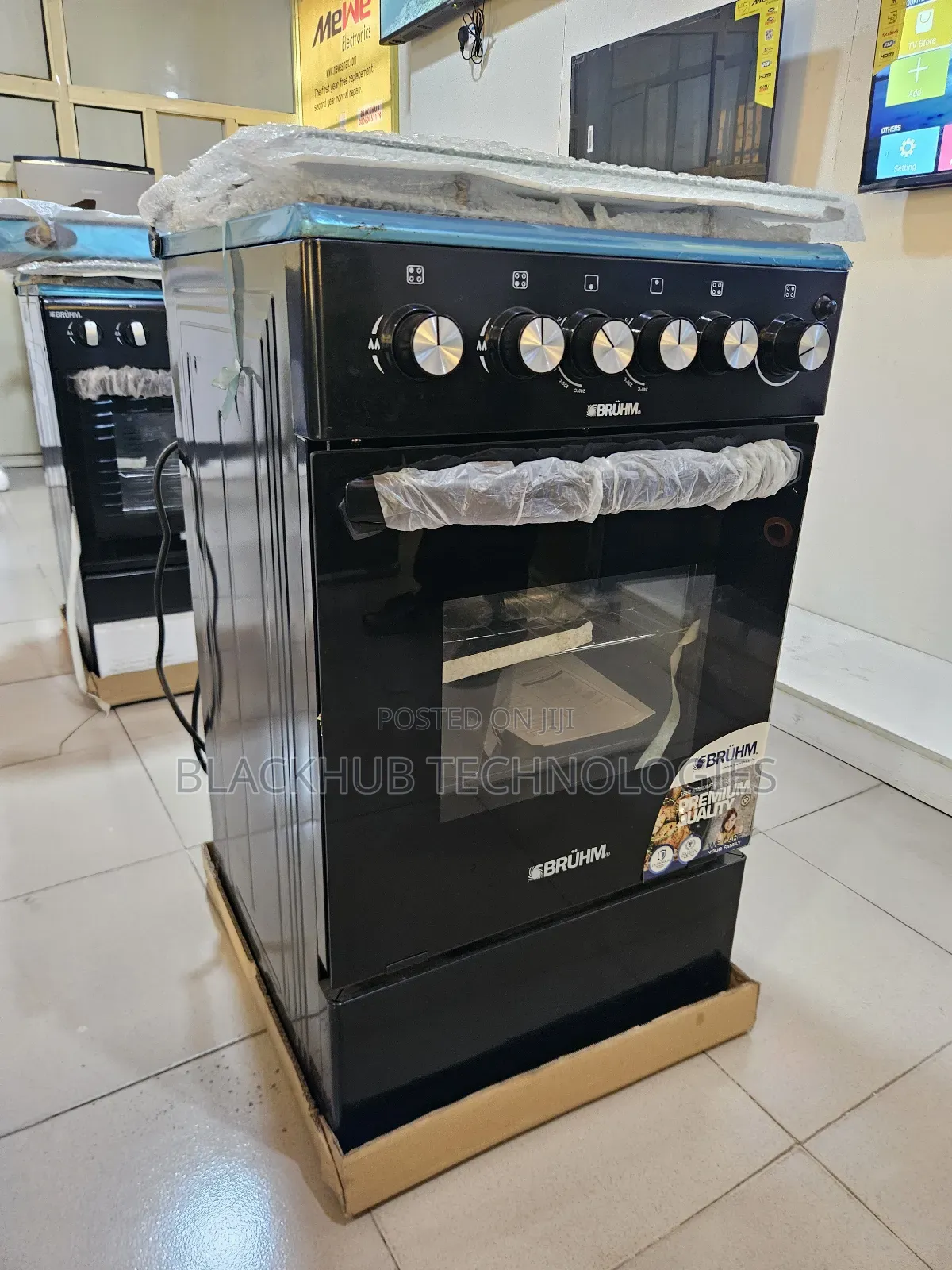 Bruhm Cooker 50x55 - 4 Gas Burner + 1 Electric Burner With Gas Oven
