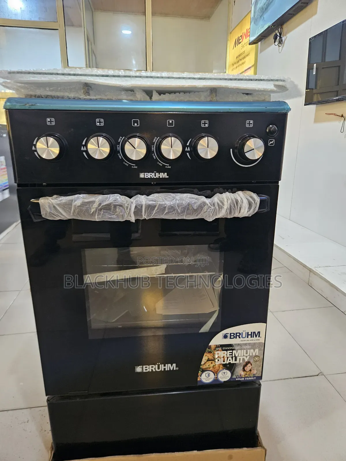 Bruhm Cooker 50x55 - 4 Gas Burner + 1 Electric Burner With Gas Oven