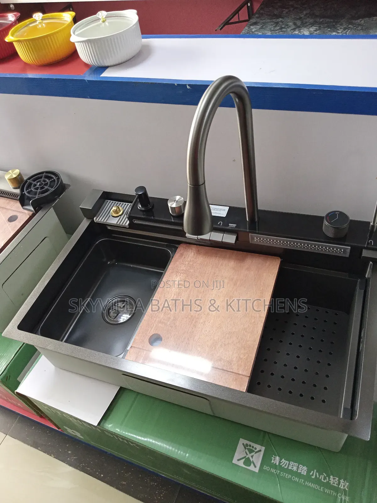 Kitchen Sink With Cup Washer Accessories.