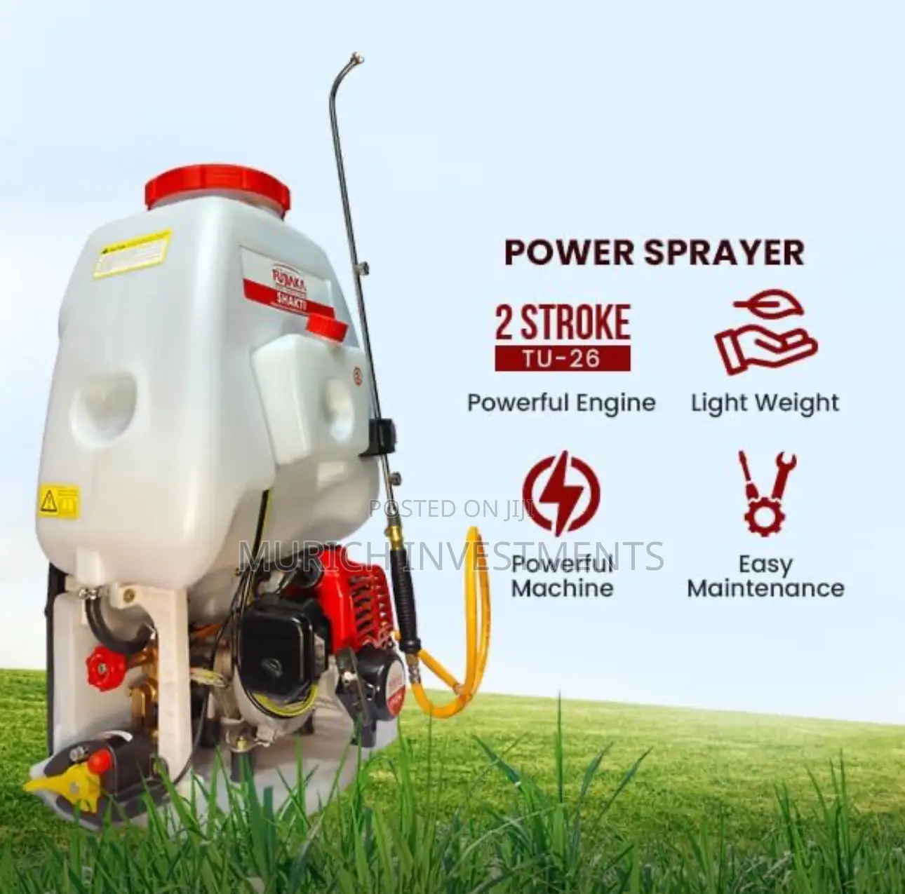 20l Gasoline Knapsack Power Sprayer High Performance Durable