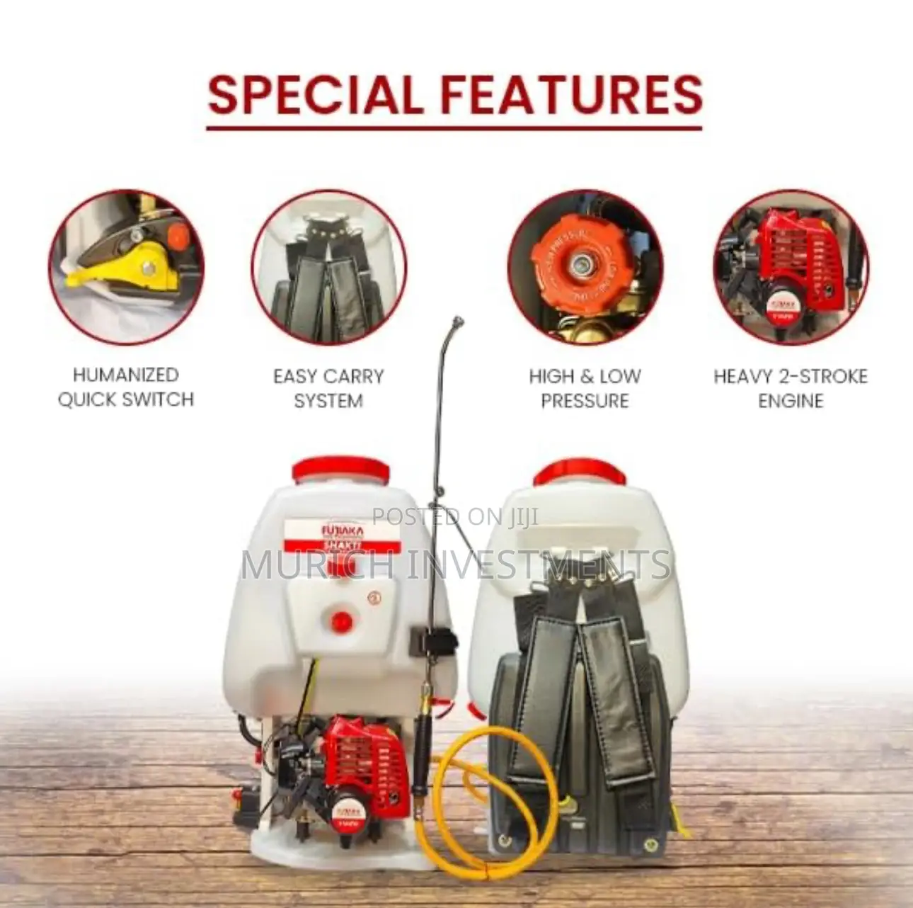 20l Gasoline Knapsack Power Sprayer High Performance Durable
