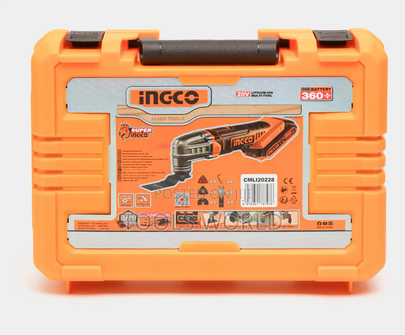 20v Cordless Multi-Tool Oscillating With 8pcs Accessory Kit
