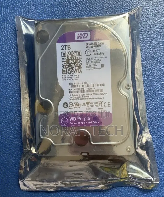 Wd 2tb Internal Desktop Harddrive for CCTV Cameras