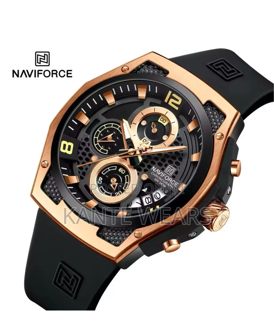 The Waterproof Rubber Naviforce Wristwatch