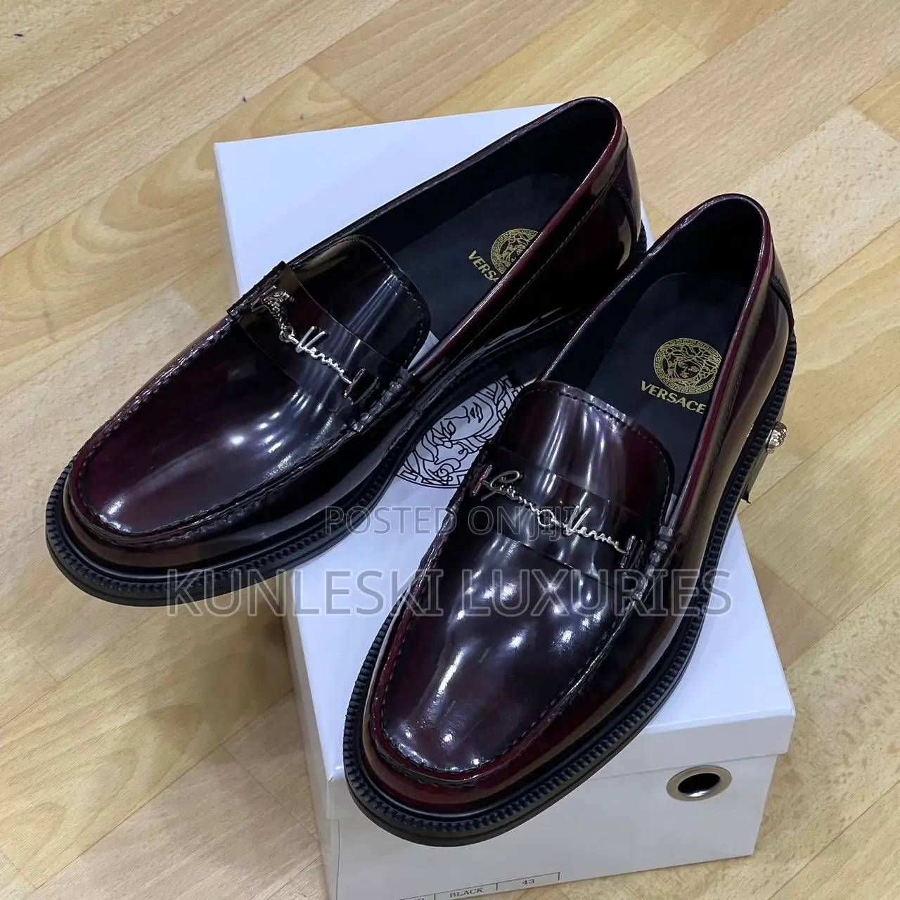 Original Versace Patent Leather Shoes for Men