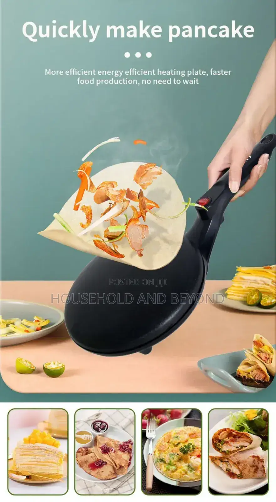 Sokany Electric Crispy Pancake Crepe Maker