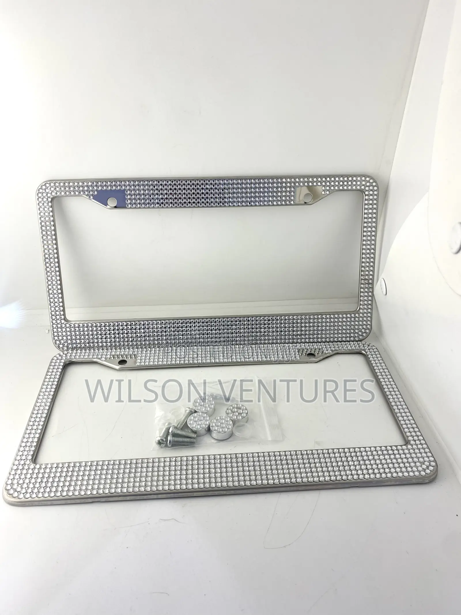 Universal Diamond Encrusted Plate Number Cover