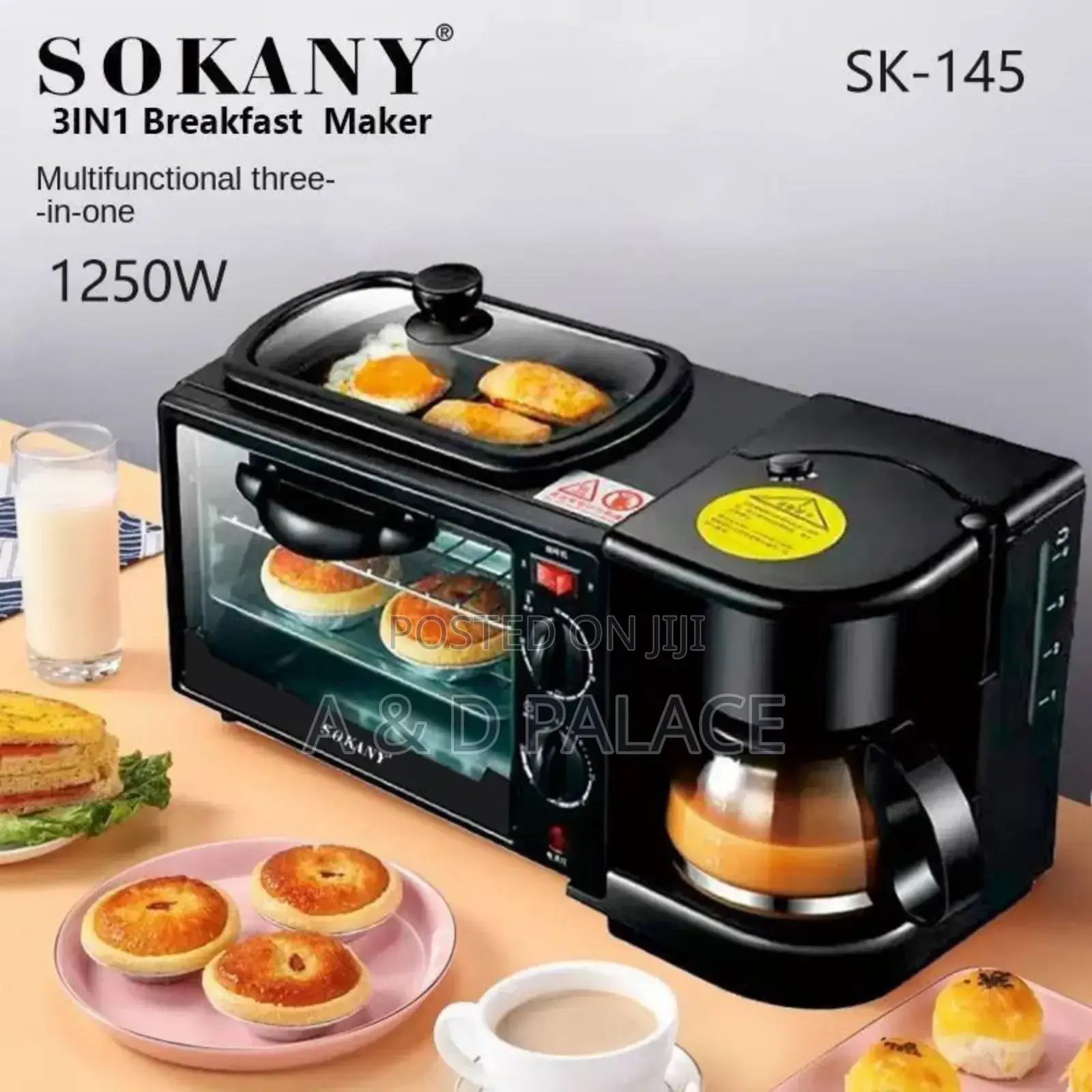12litres Sokany Breakfast Maker( 3 in 1)