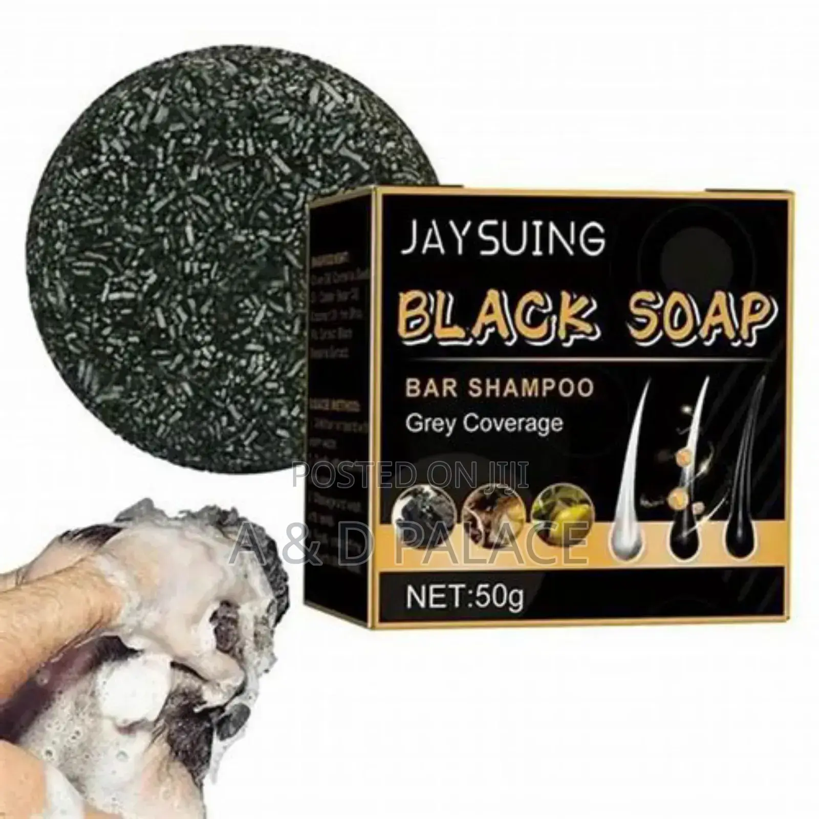 Jaysuing Black Thick Strengthening Hair Care Soap
