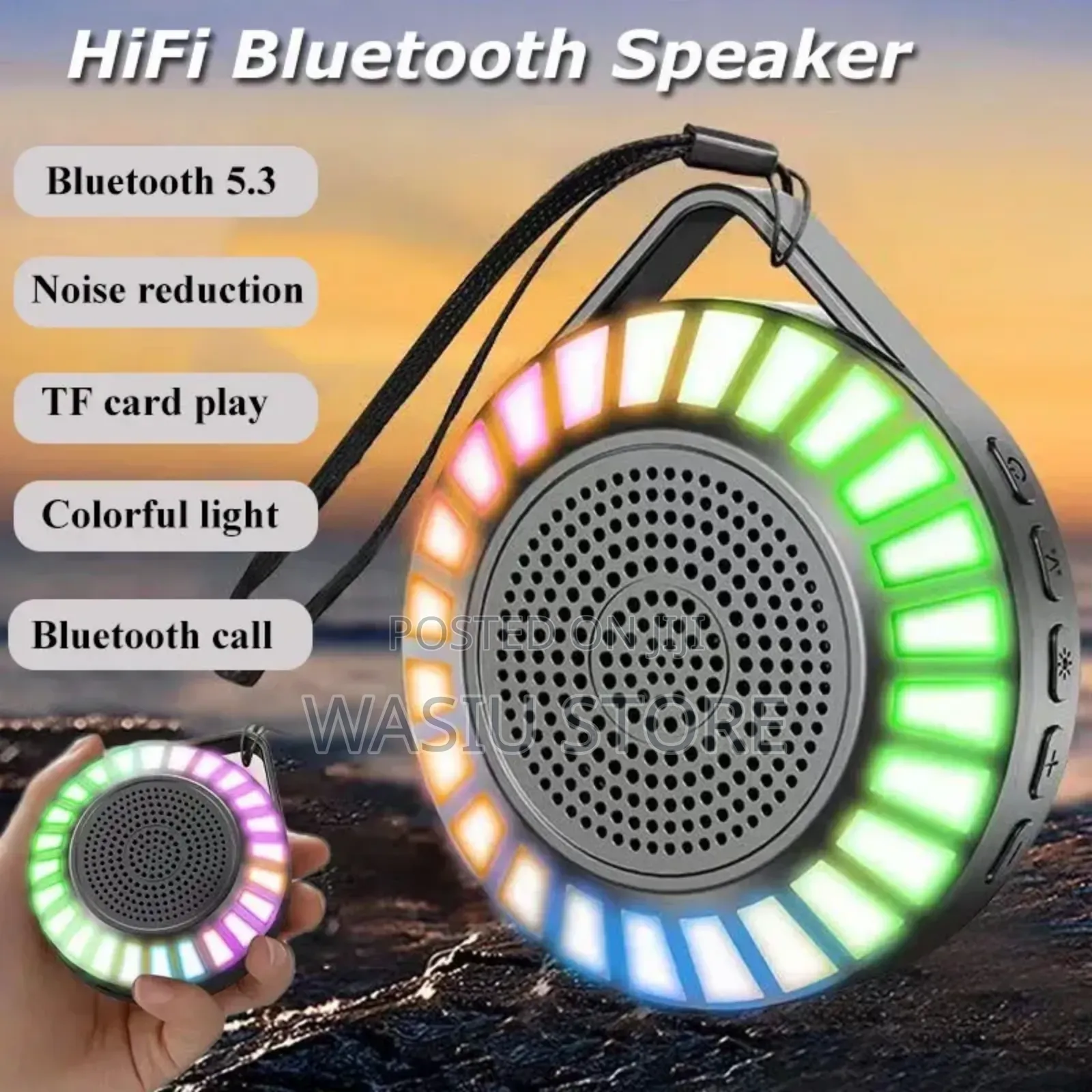 L-34 Portable Bluetooth Speaker With Led Lights