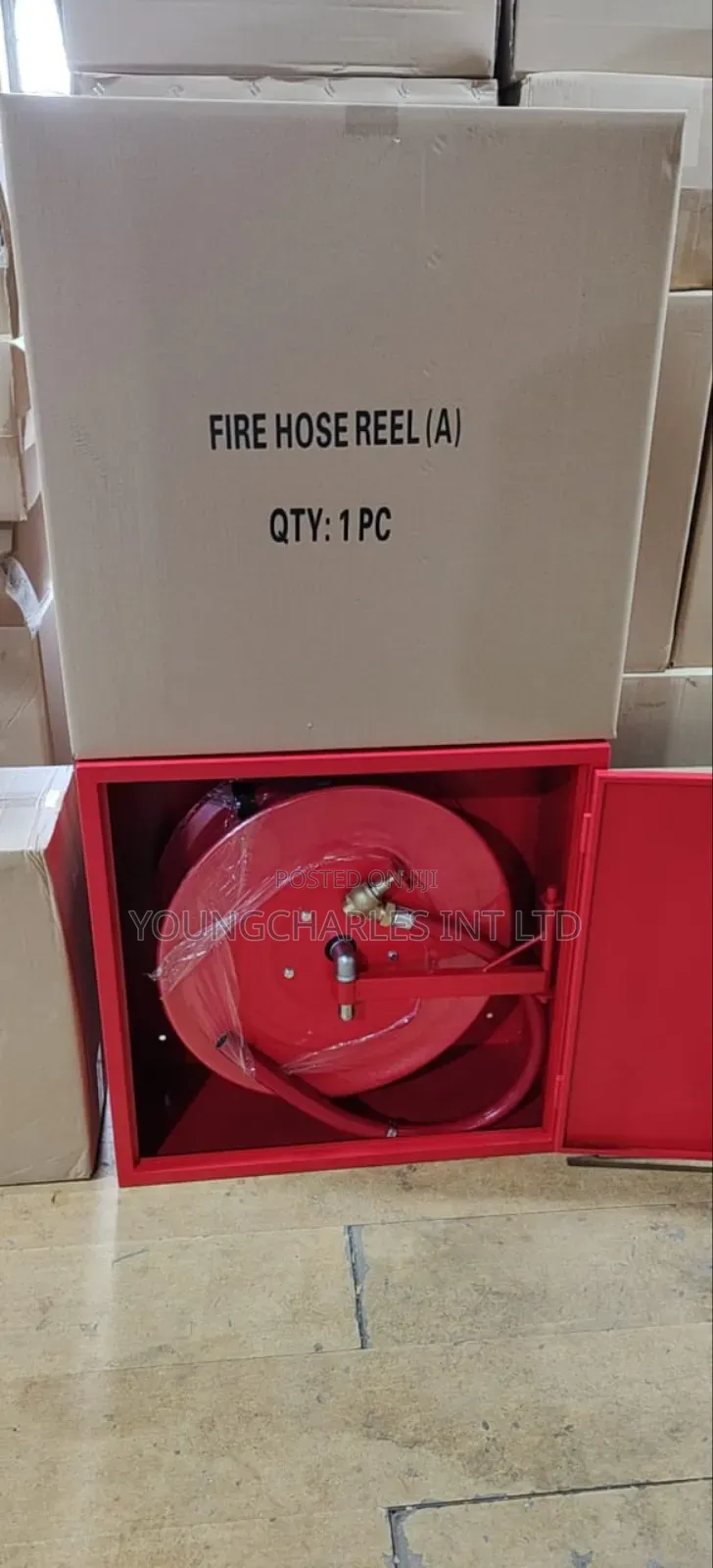 Fire Hose Reel With Cabinet.