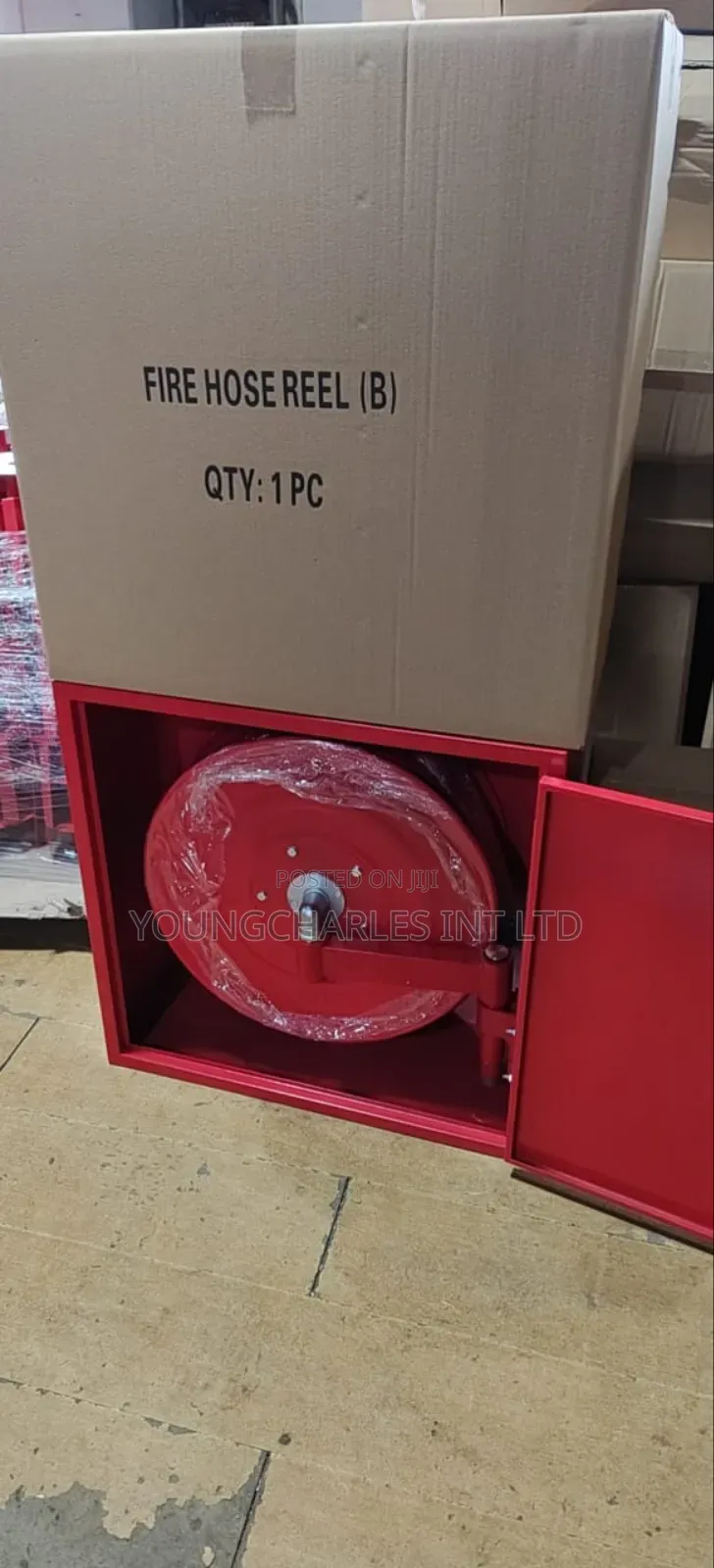 Fire Hose Reel With Cabinet.