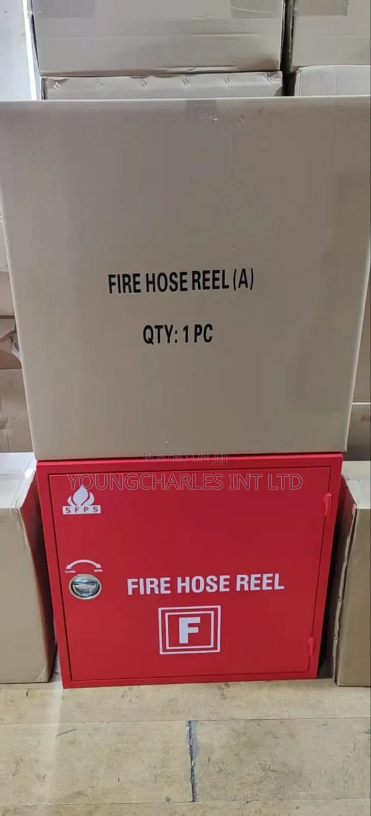 Fire Hose Reel With Cabinet.