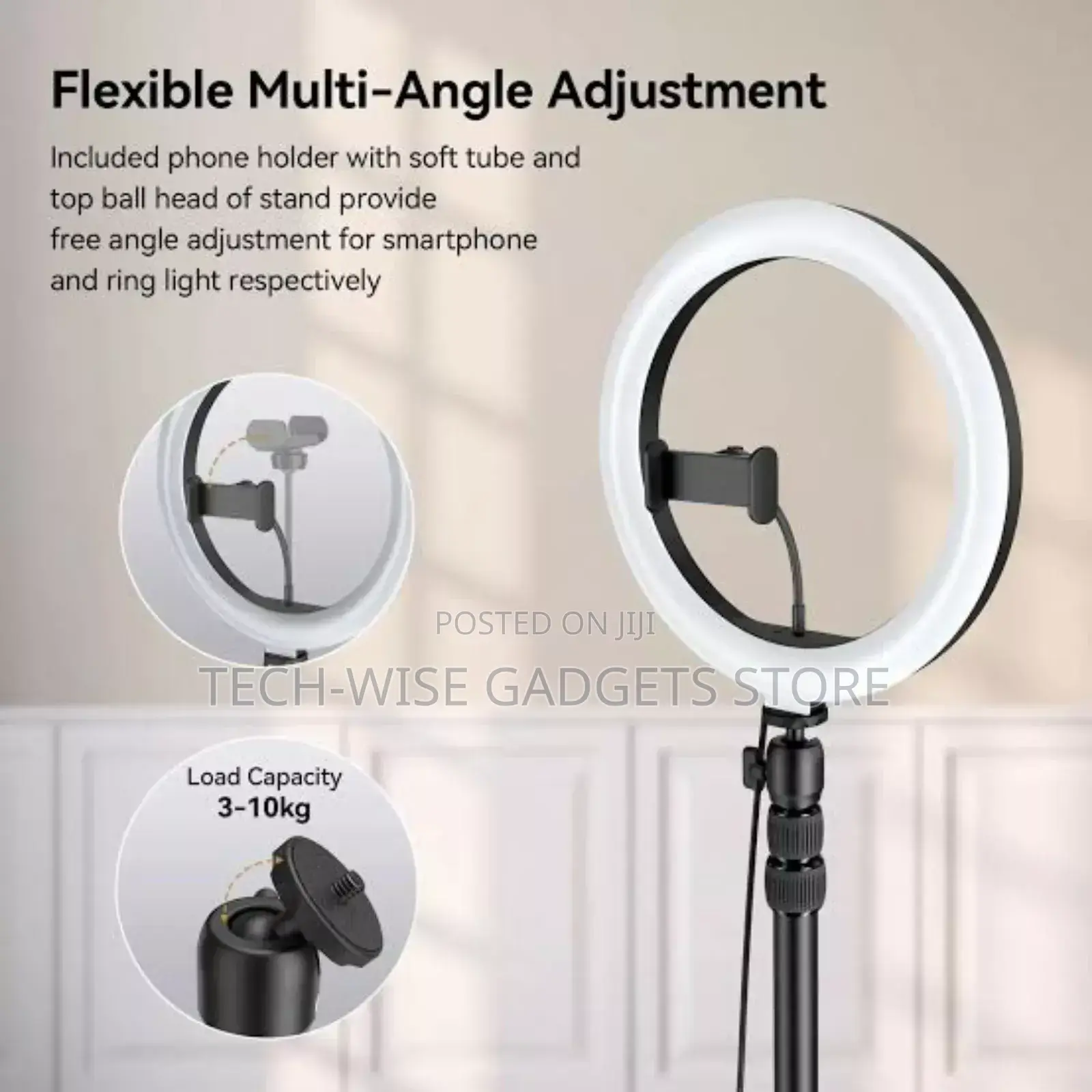 10-Inch Led Ring Light With a Tripod Stand