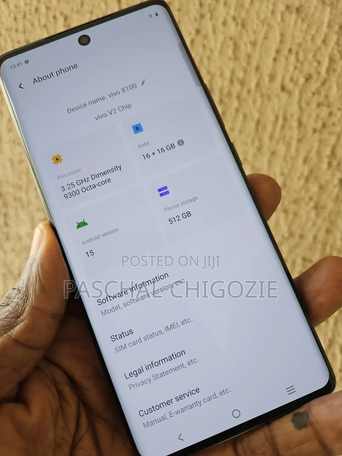 New Vivo X100 512 GB Black