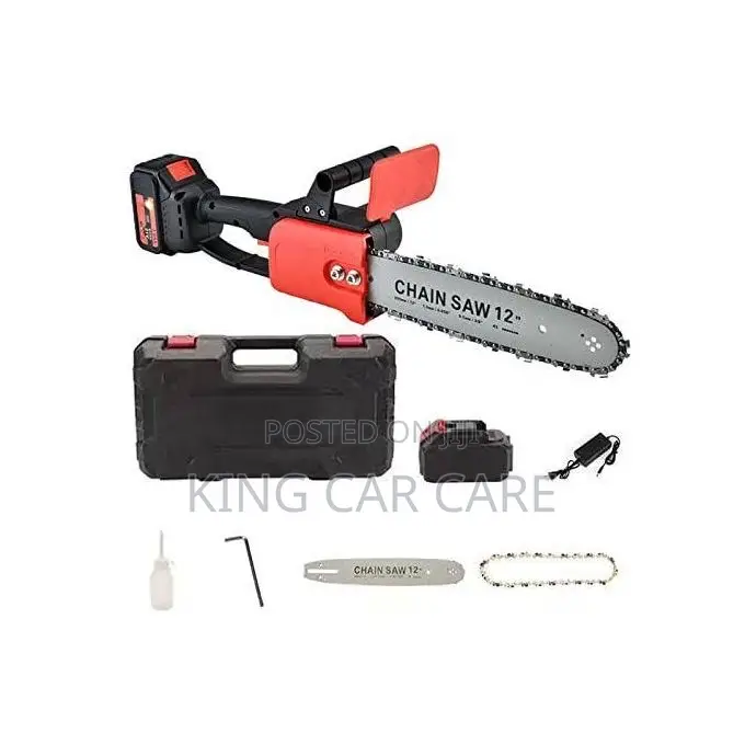 Battery Powered 12” Chainsaw With Double 88v Battery