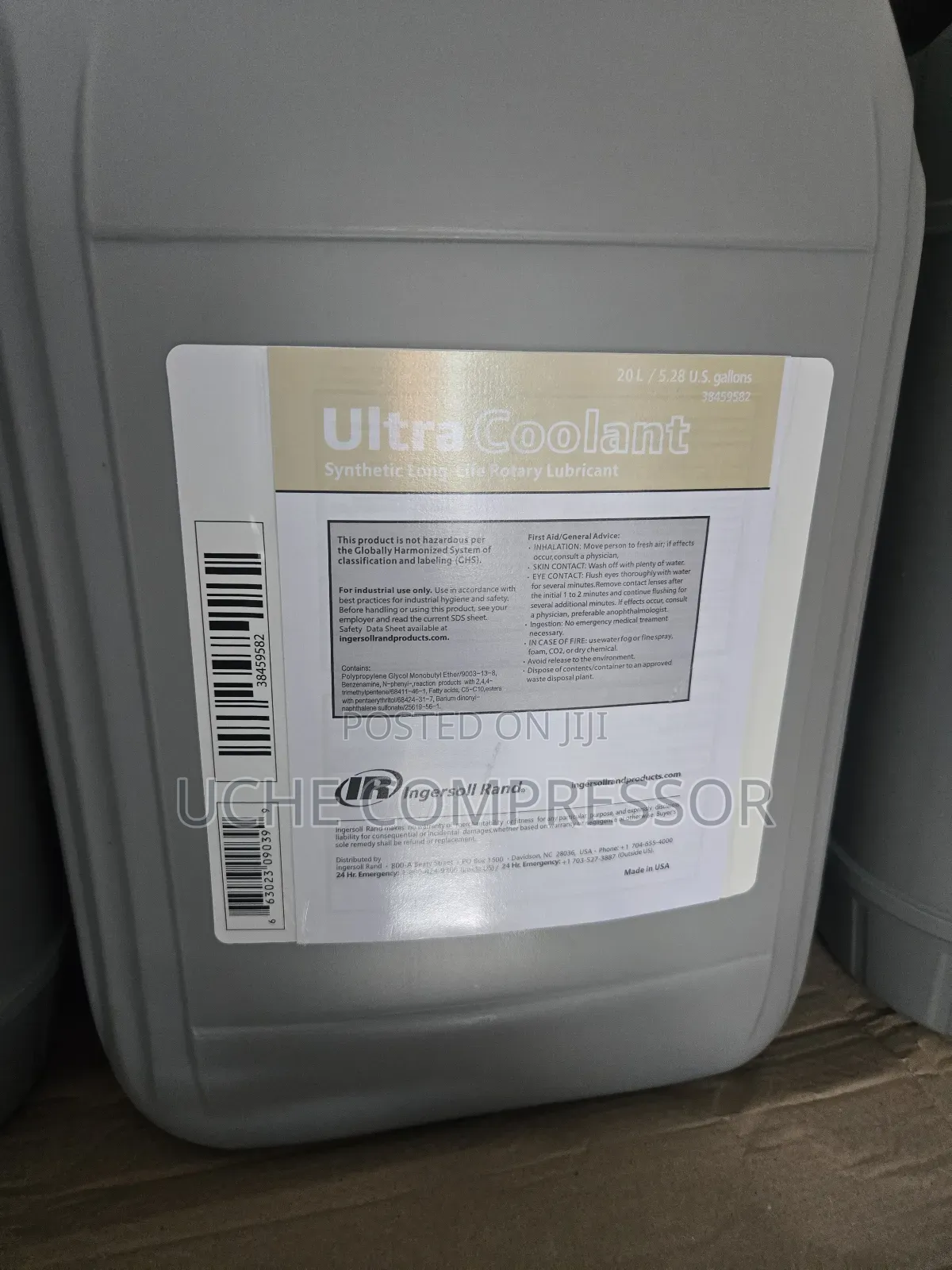 Ingersoll Rand Ultra Coolant Screw Compressor Oil Origina