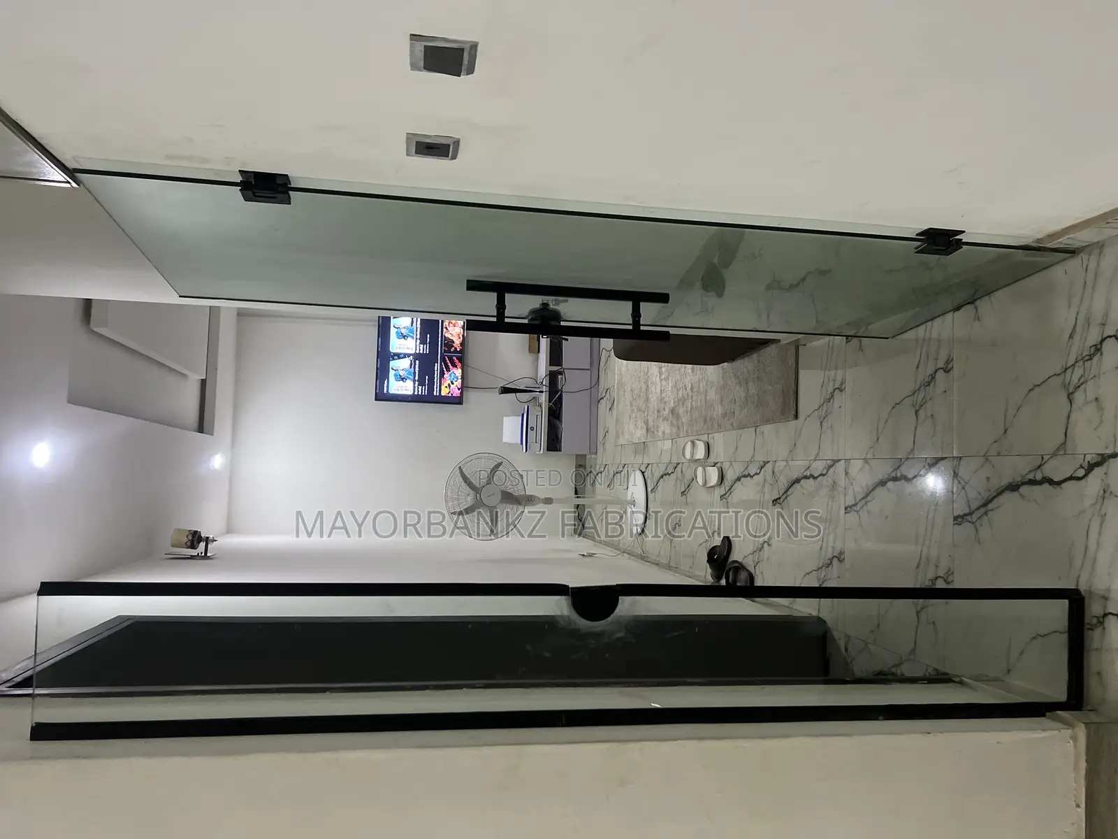 Frameless Door With Frosted Effect