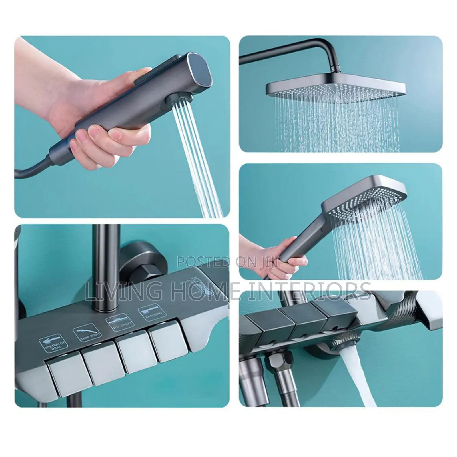 Gray Standing Shower Mixer High
