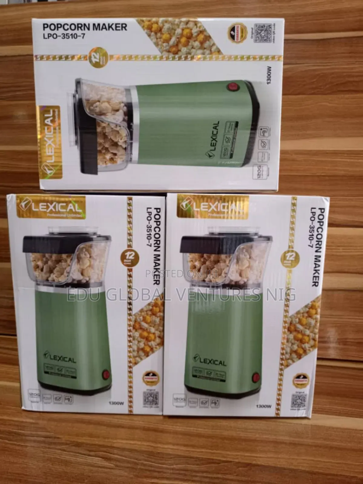 Lexical Professional Popcorn Machine 1300watts. Lpo-3510-7