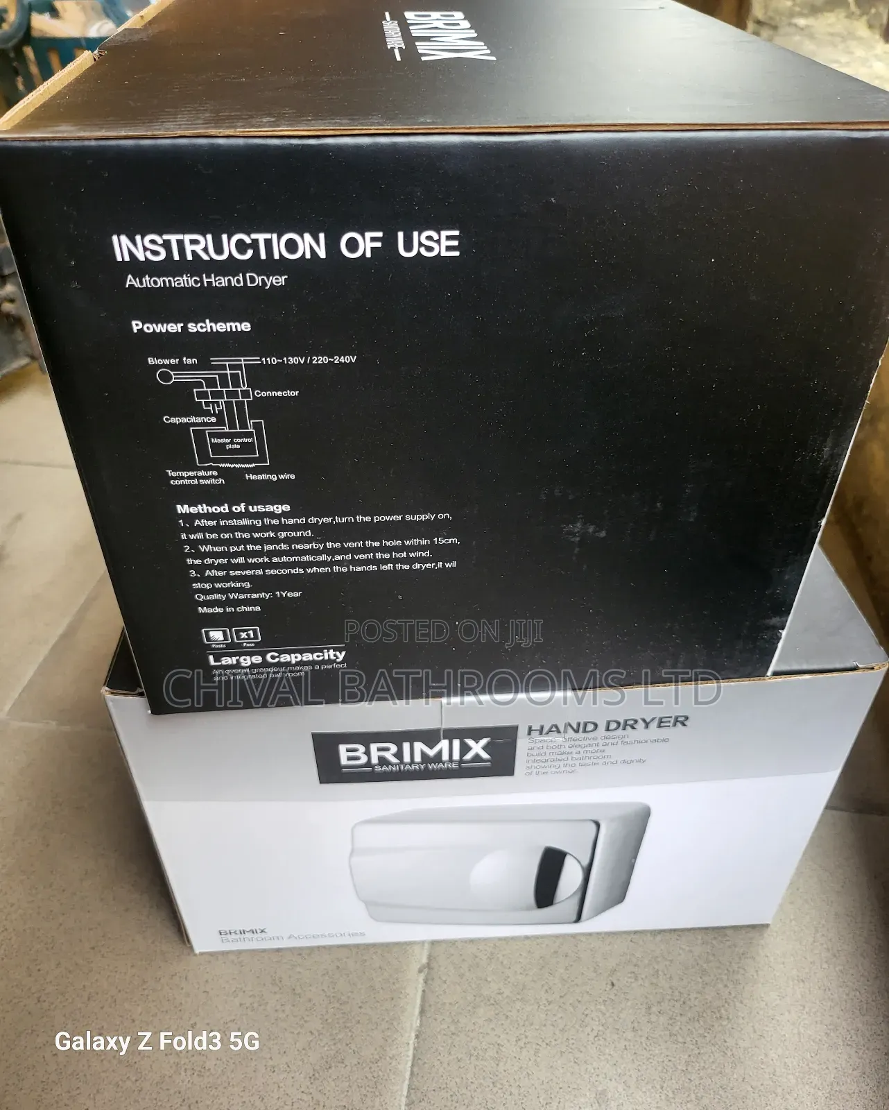 Brimix Stainless Hand Dryer
