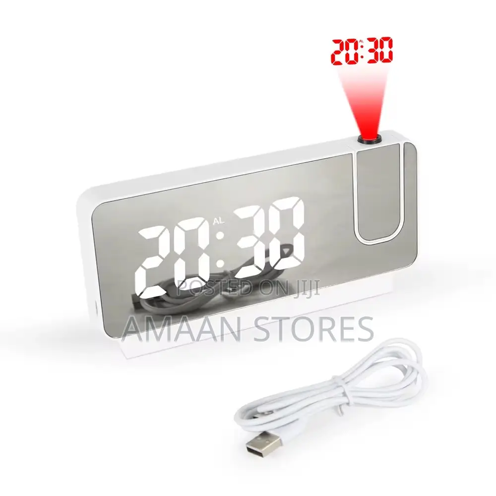 Led Digital Projector Alarm Clock With Usb Calendar