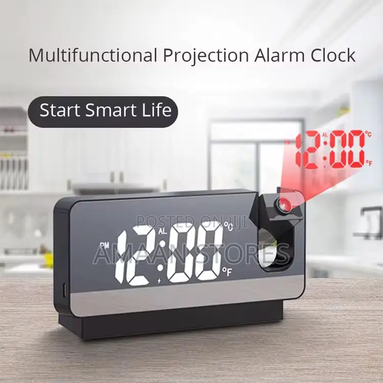 Led Digital Projector Alarm Clock With Usb Calendar