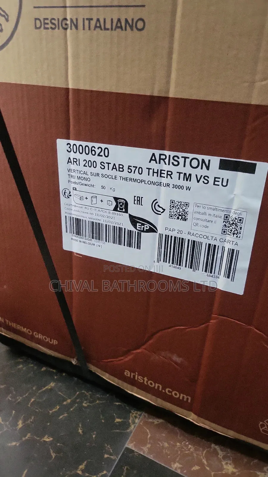 Ariston Italian 200lt Stab 3 Phase