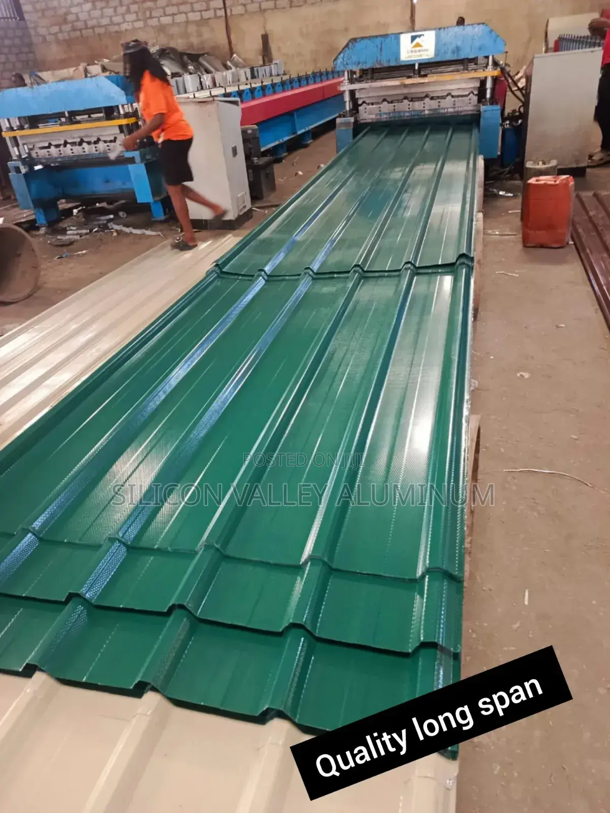0.55mm (Abuja Standard) Aluminium Longspan Roofing Sheets