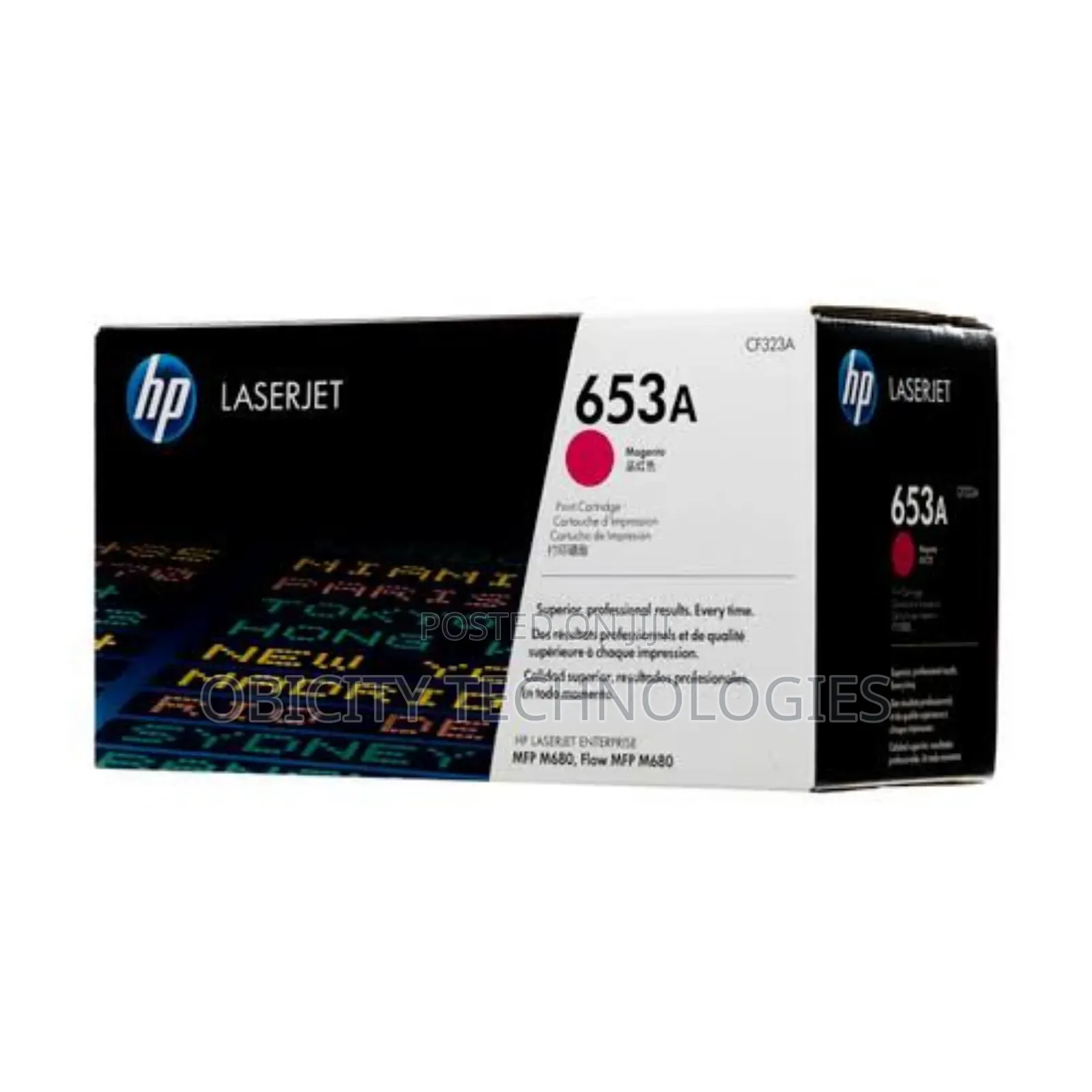 Hp 653a Magenta Original Laserjet Toner Cartridge, Cf323a