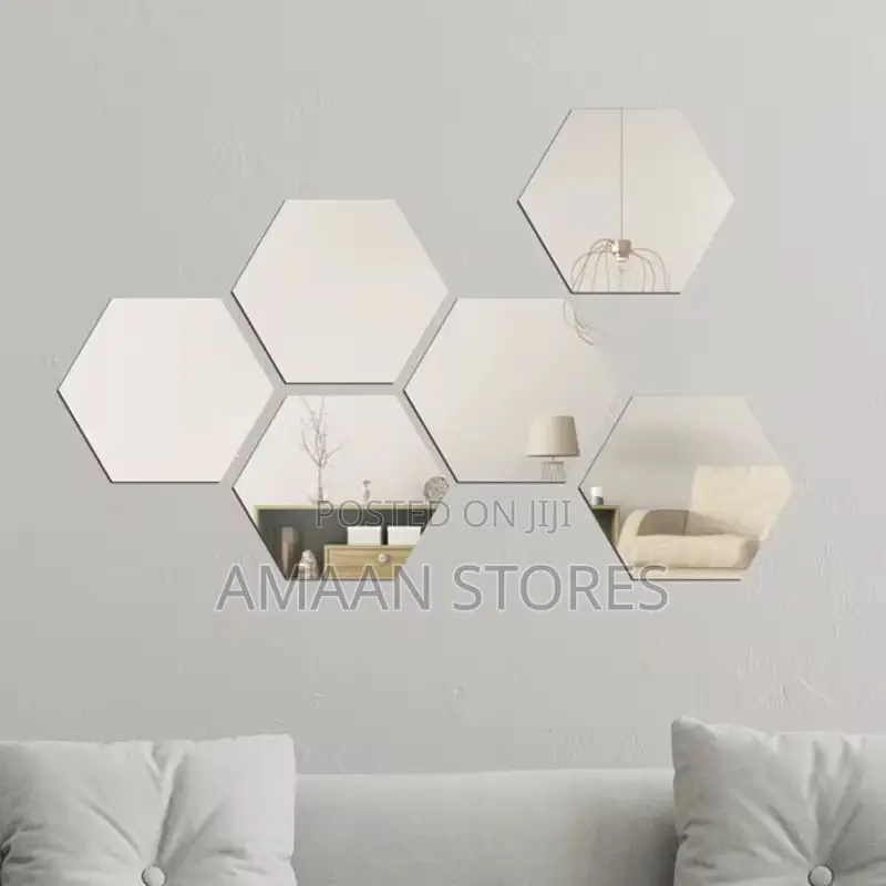 12pcs Hexagon Mirror