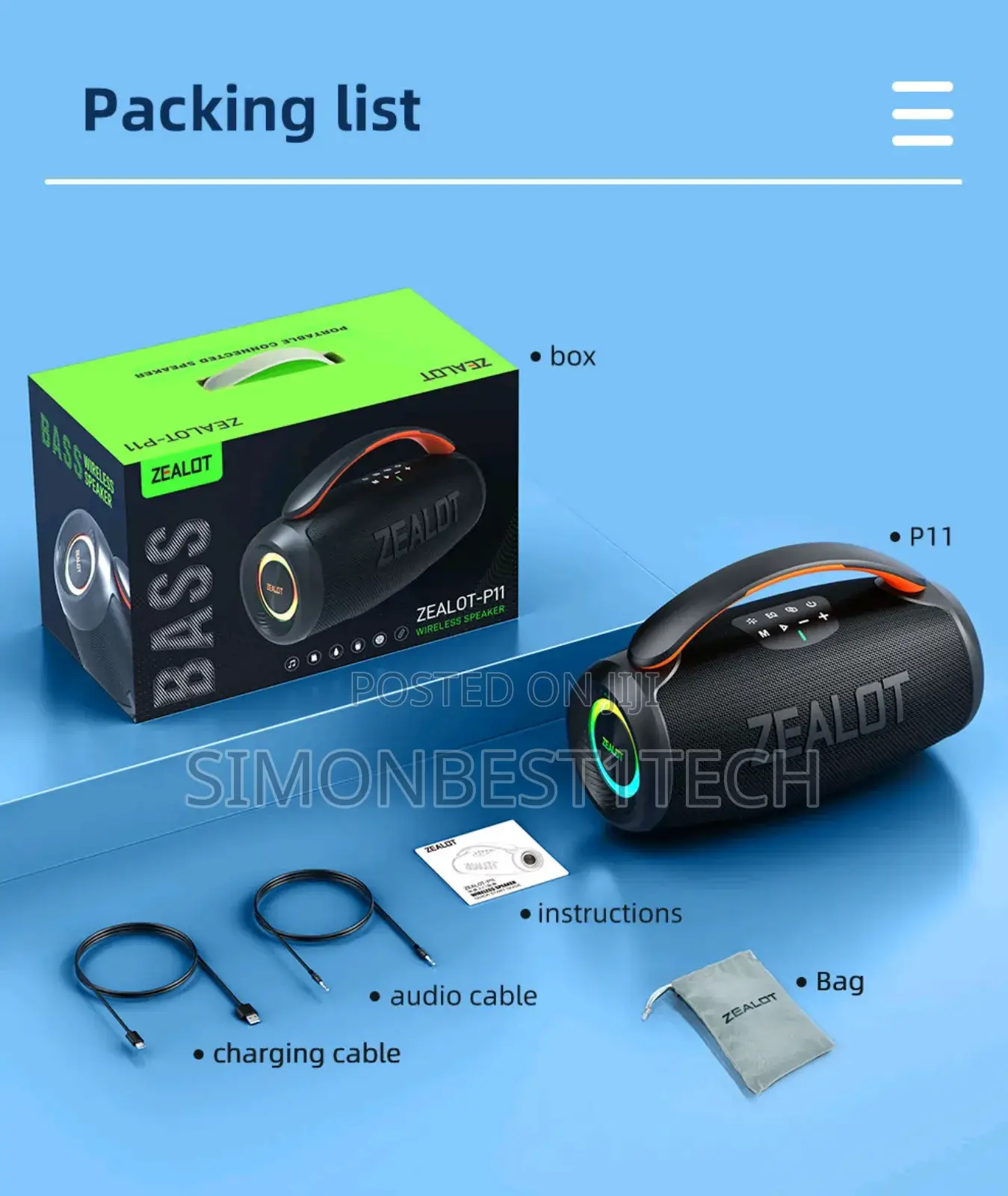 Zealost P11 With 50 Watts 6000mah Battery Capacity
