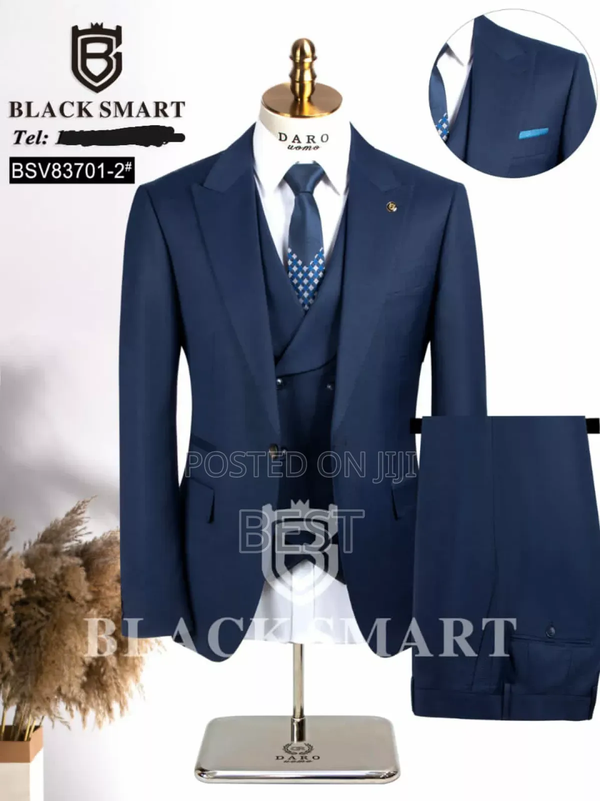 Black Smart 3pis Quality Suits for Men of Class Avl. In 4col