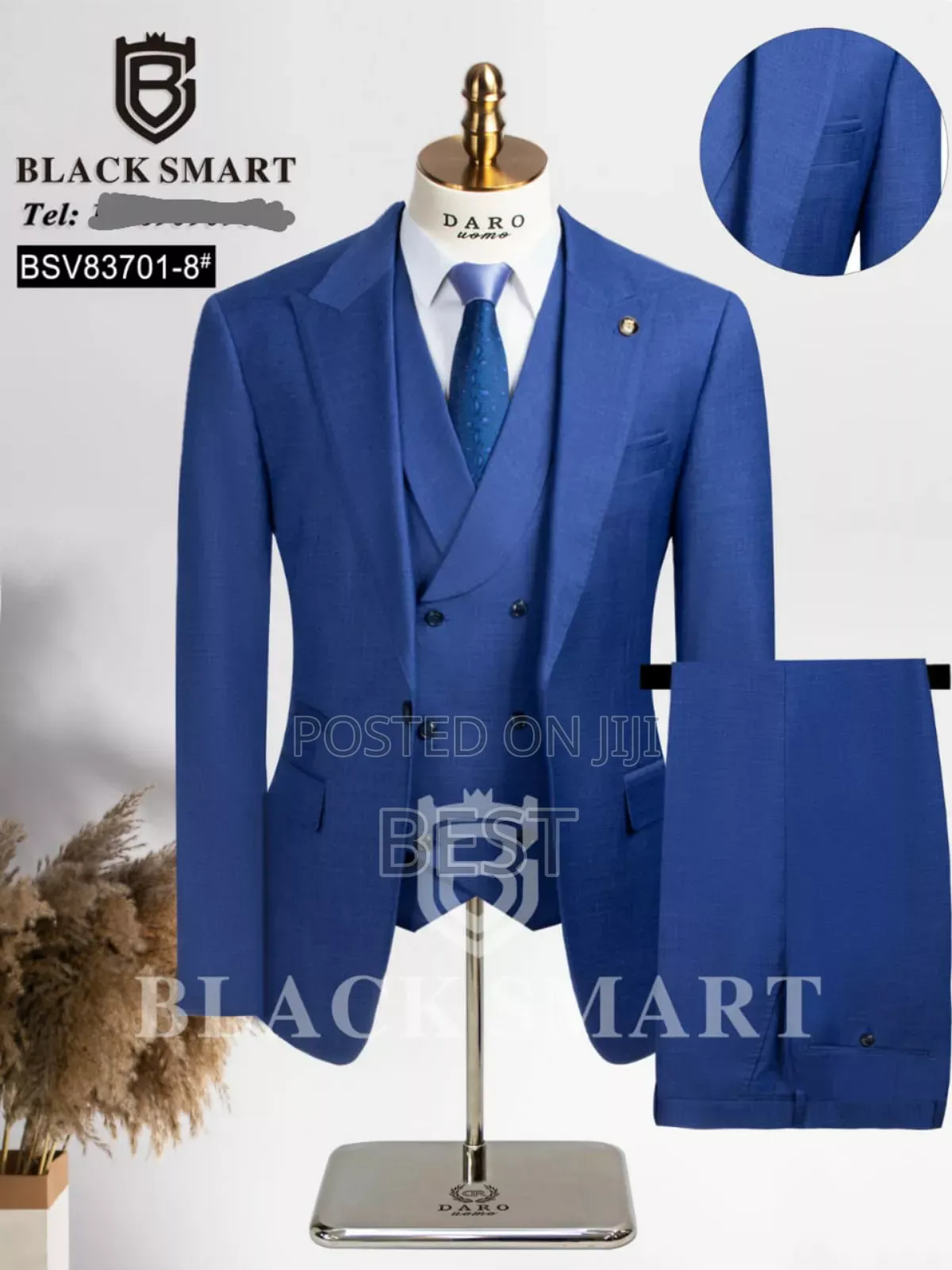 Black Smart 3pis Quality Suits for Men of Class Avl. In 4col