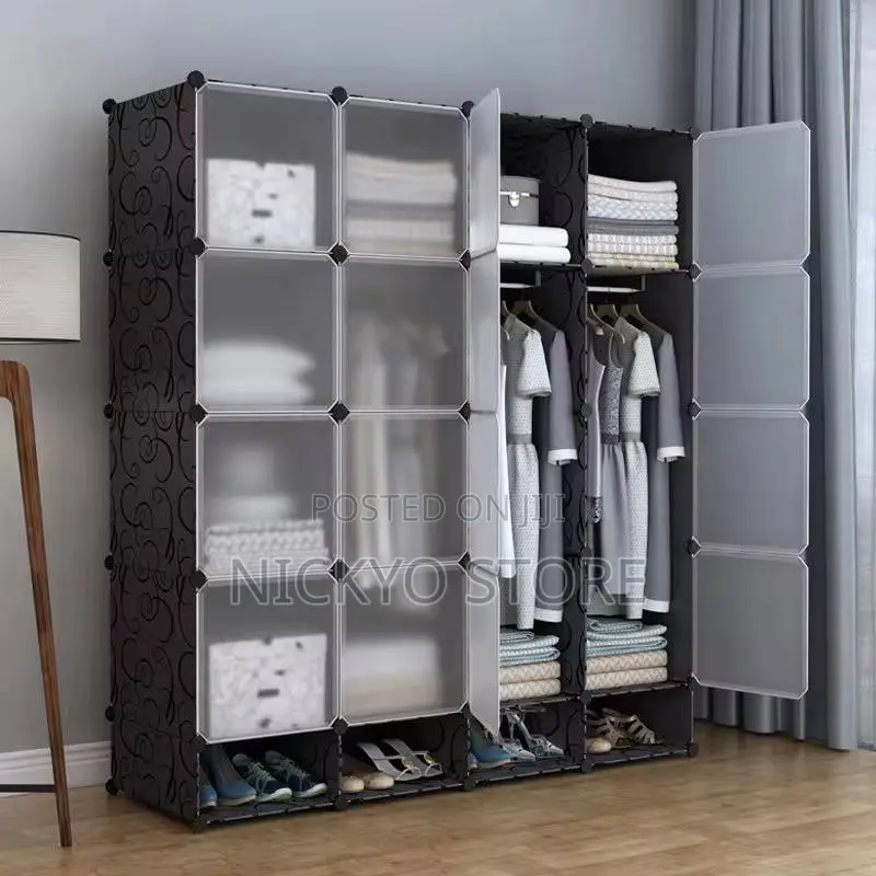 4 Doors Modular Plastic Wardrobe Closet