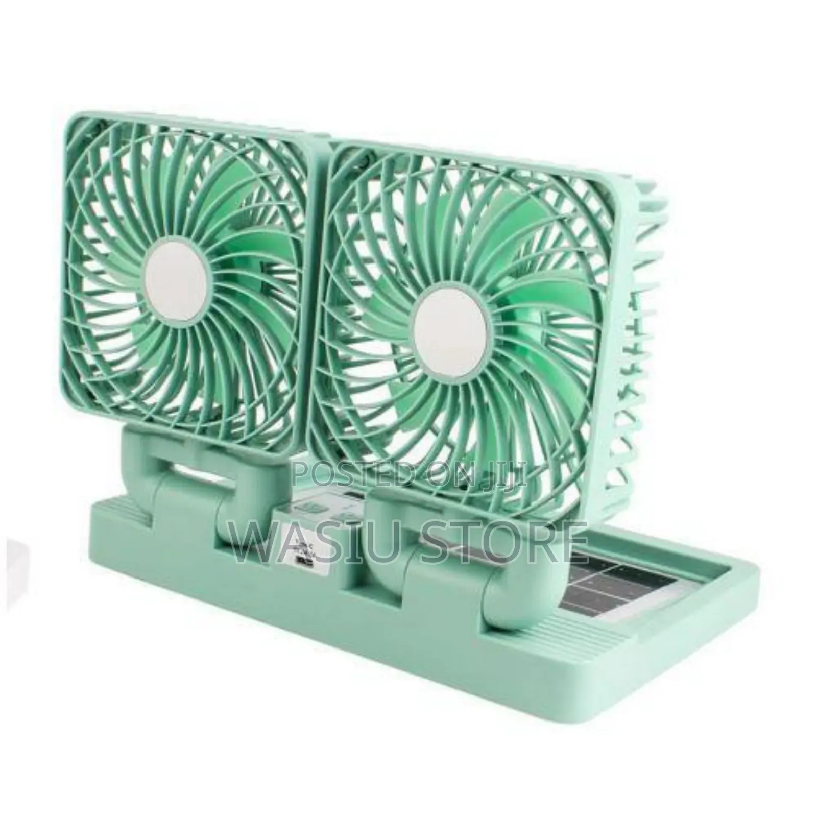 2 Fan Double Head Charging Solar Fan