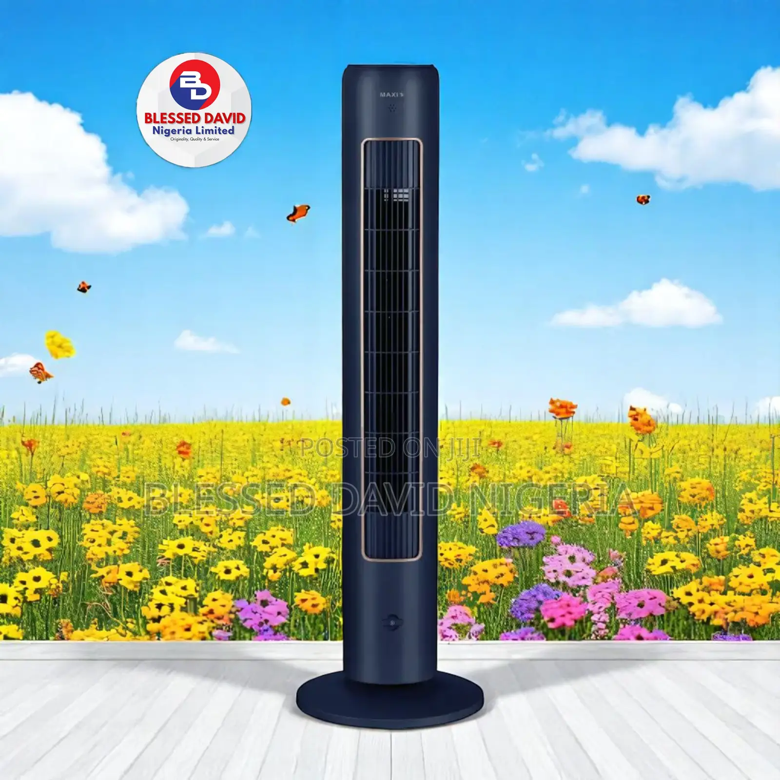Maxi Tower Fan 43 Inch Blue (10-21cr) Bigger & Better