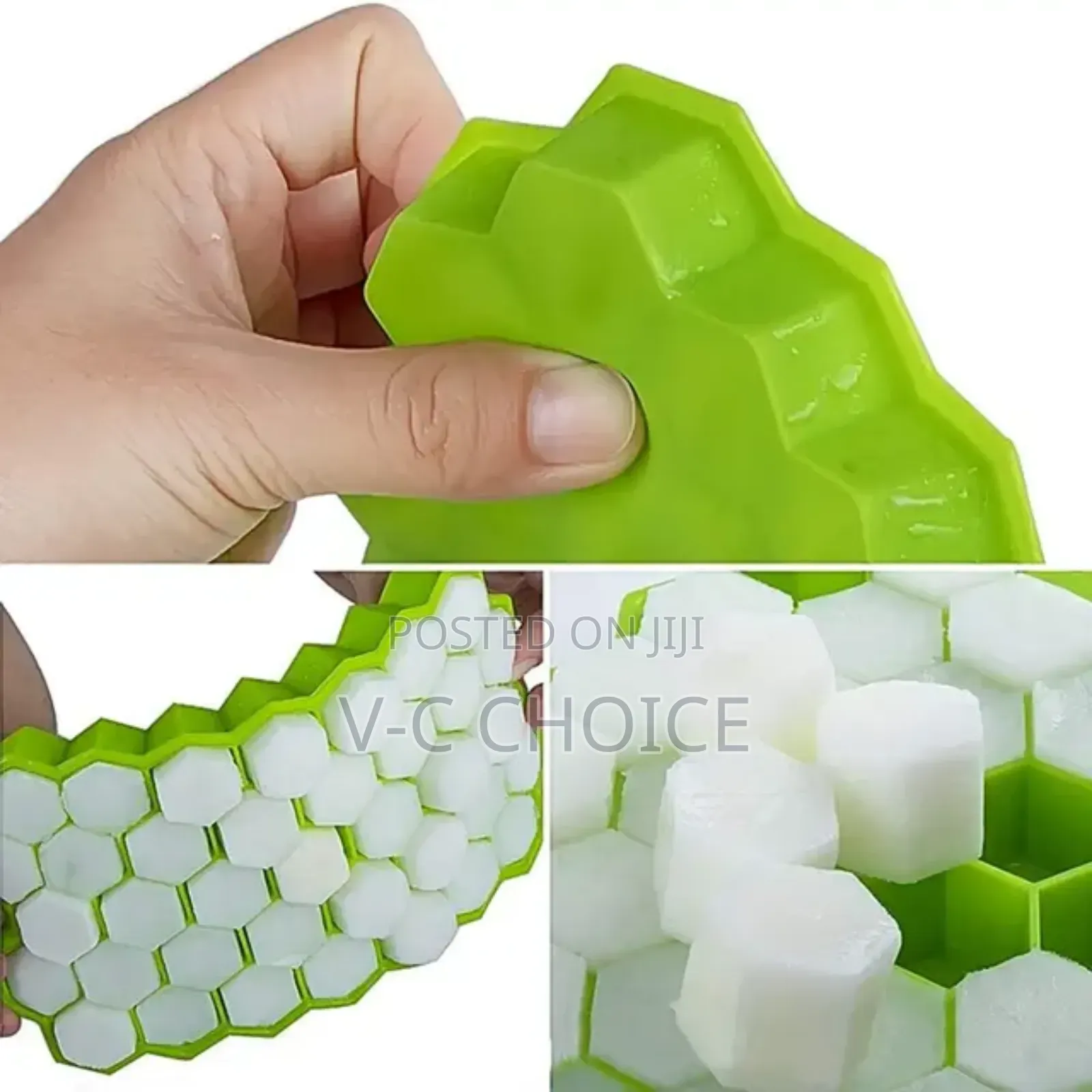 Silicone Ice Cube Tray 37 Grid Ice Cube  Mold With Lid