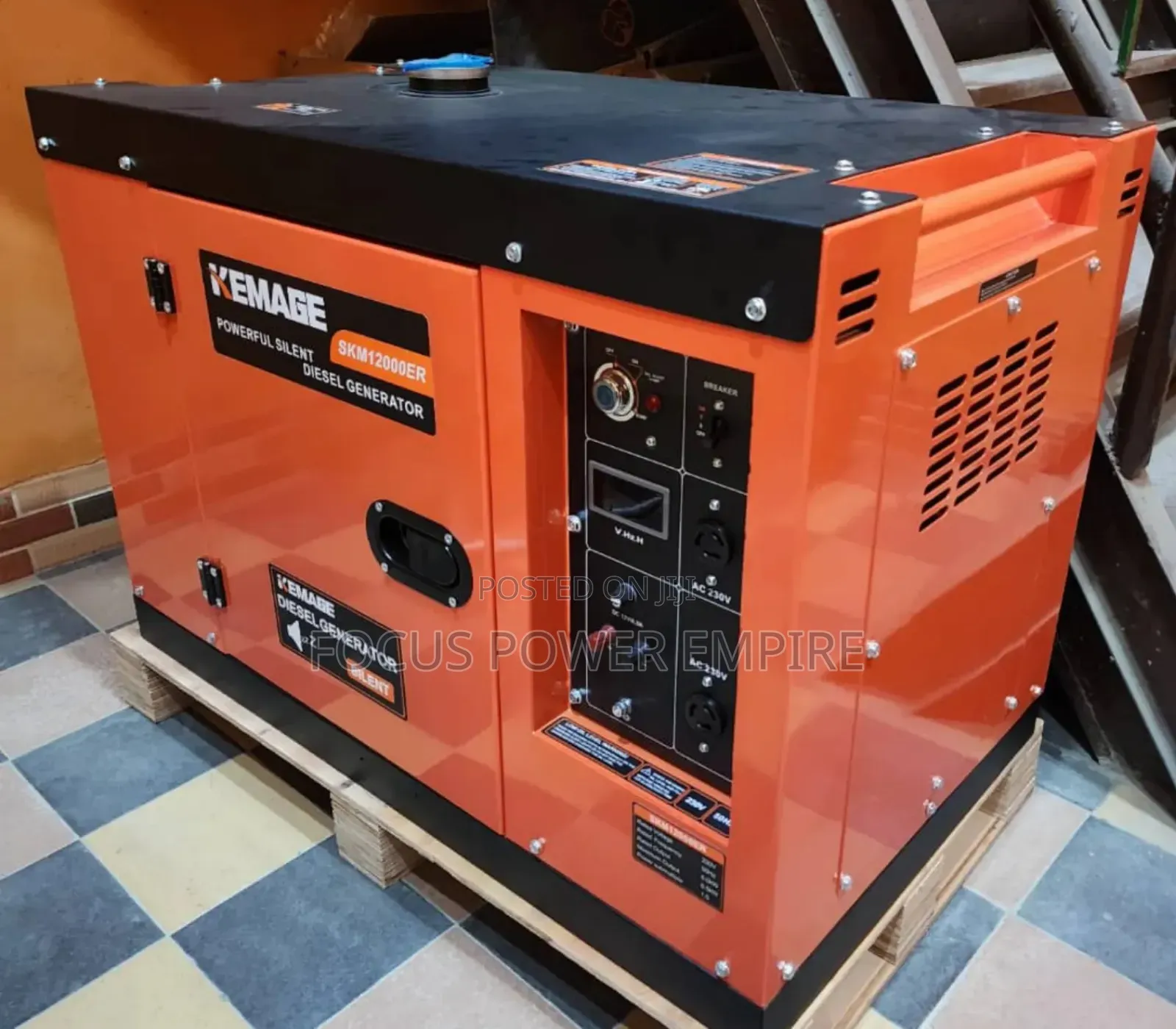 10.5kva Kemage Remote Control Soundproof Diseal Gen Copper